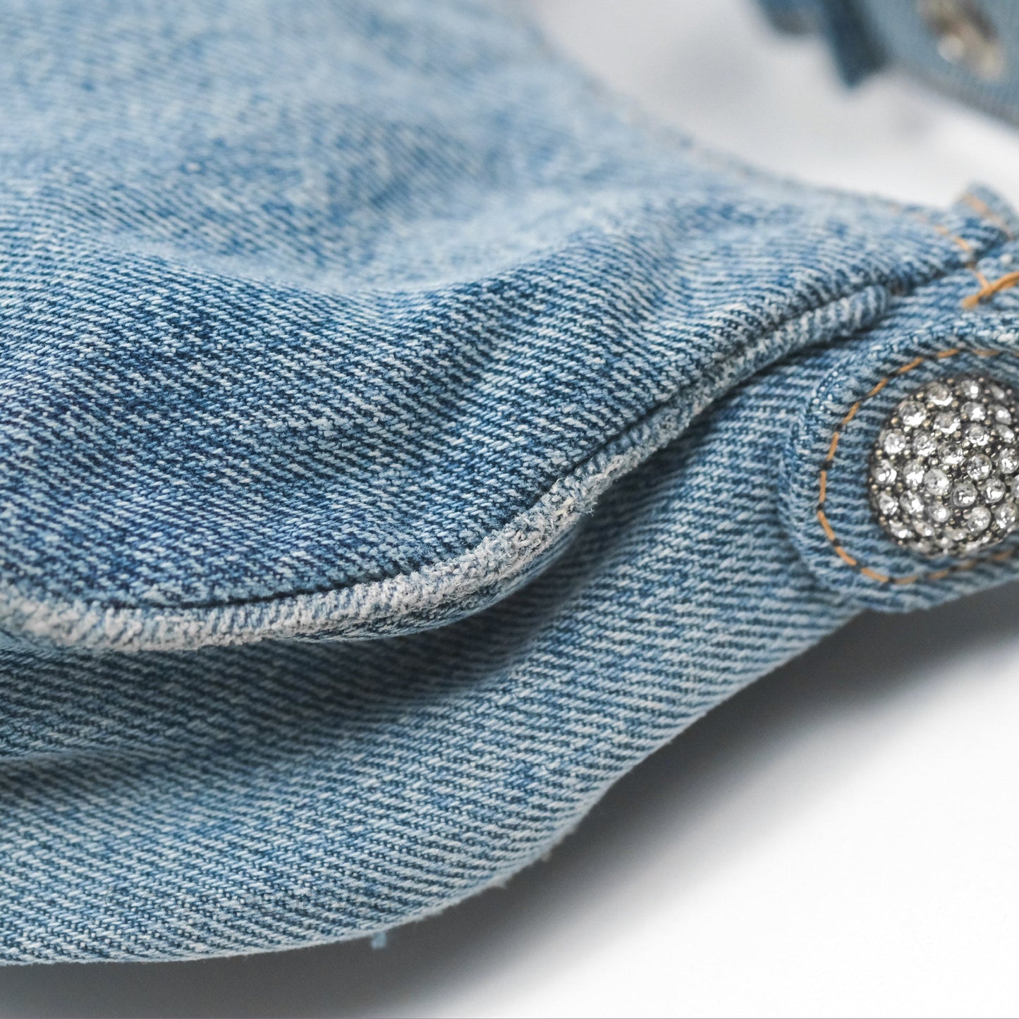 Balenciaga Le Cagole Small Embellished Denim Shoulder Bag