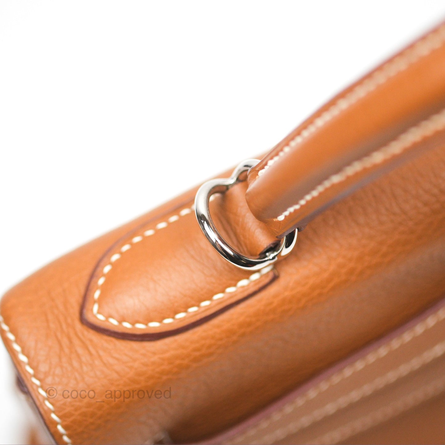 Hermès Kelly 32 Retourne Gold Togo Palladium Hardware