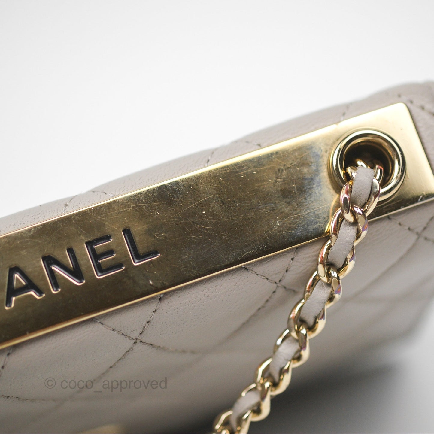 Chanel Trendy CC WOC Quilted Grey Lambskin Gold Hardware