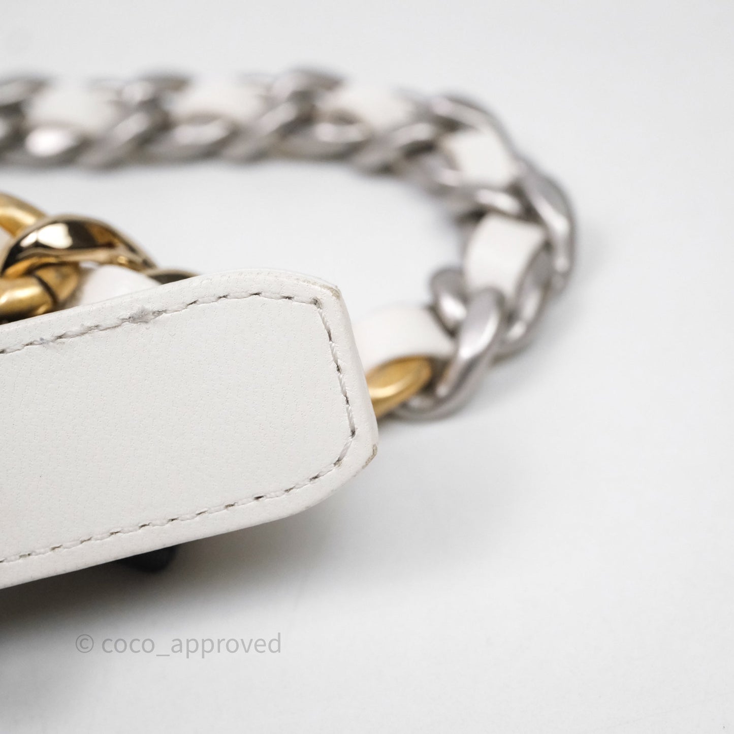 Chanel 19 Medium White Mixed Hardware