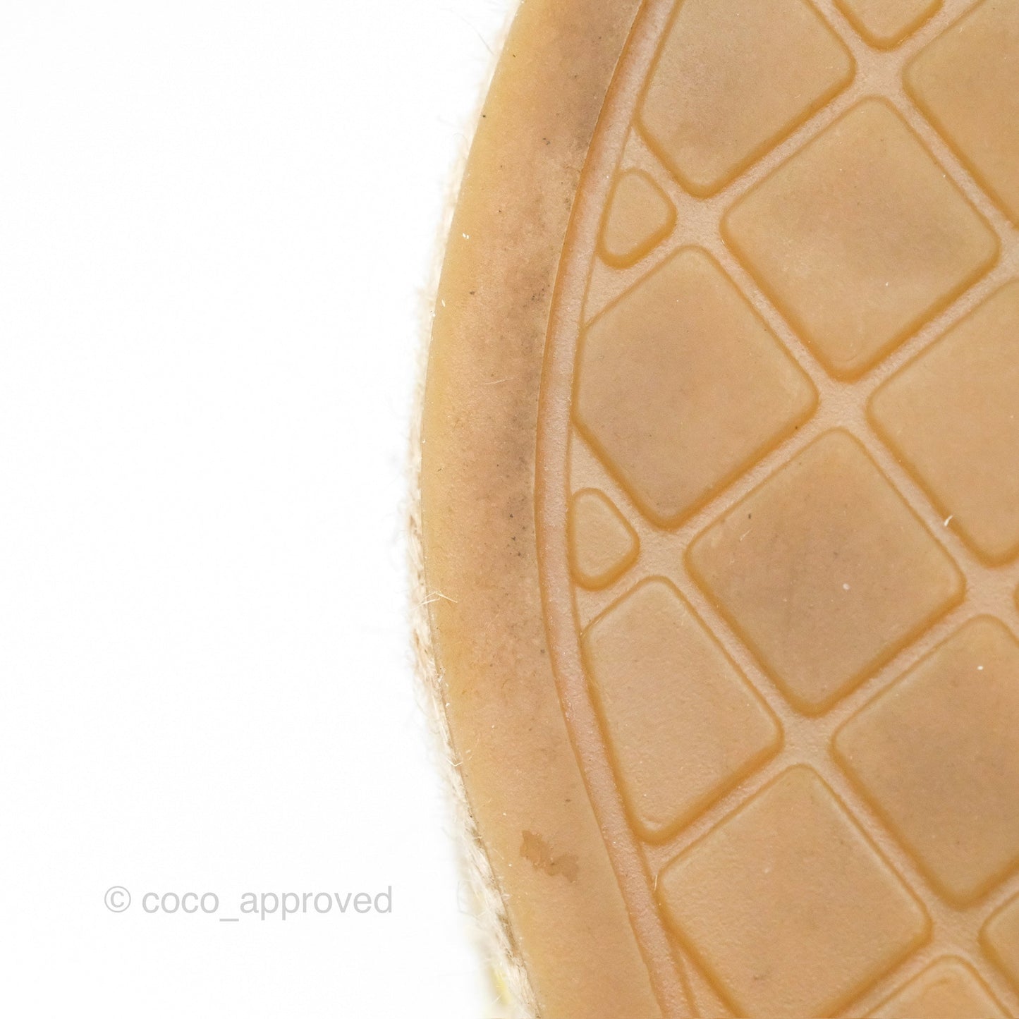 Chanel Espadrille Yellow Gold Tweed Size 36
