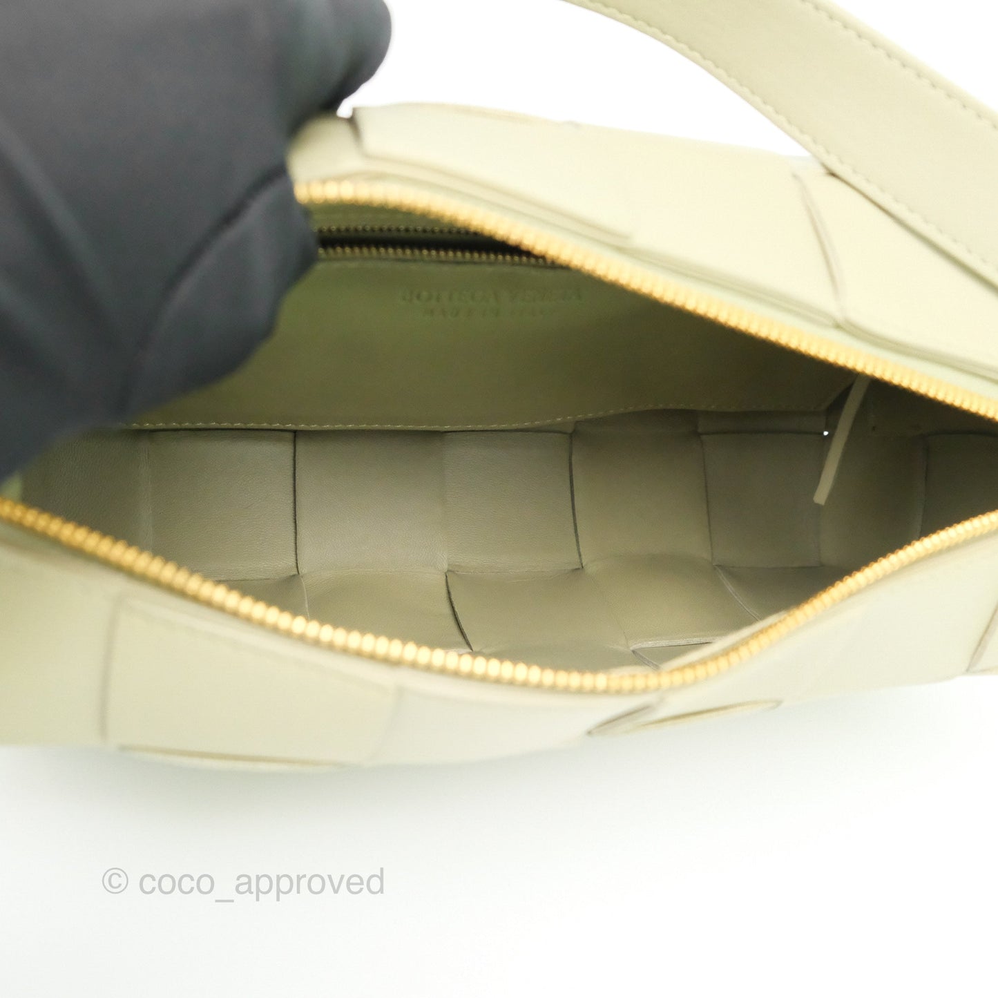 Bottega Veneta Brick Cassette Bag Olive Green Intrecciato Lambskin
