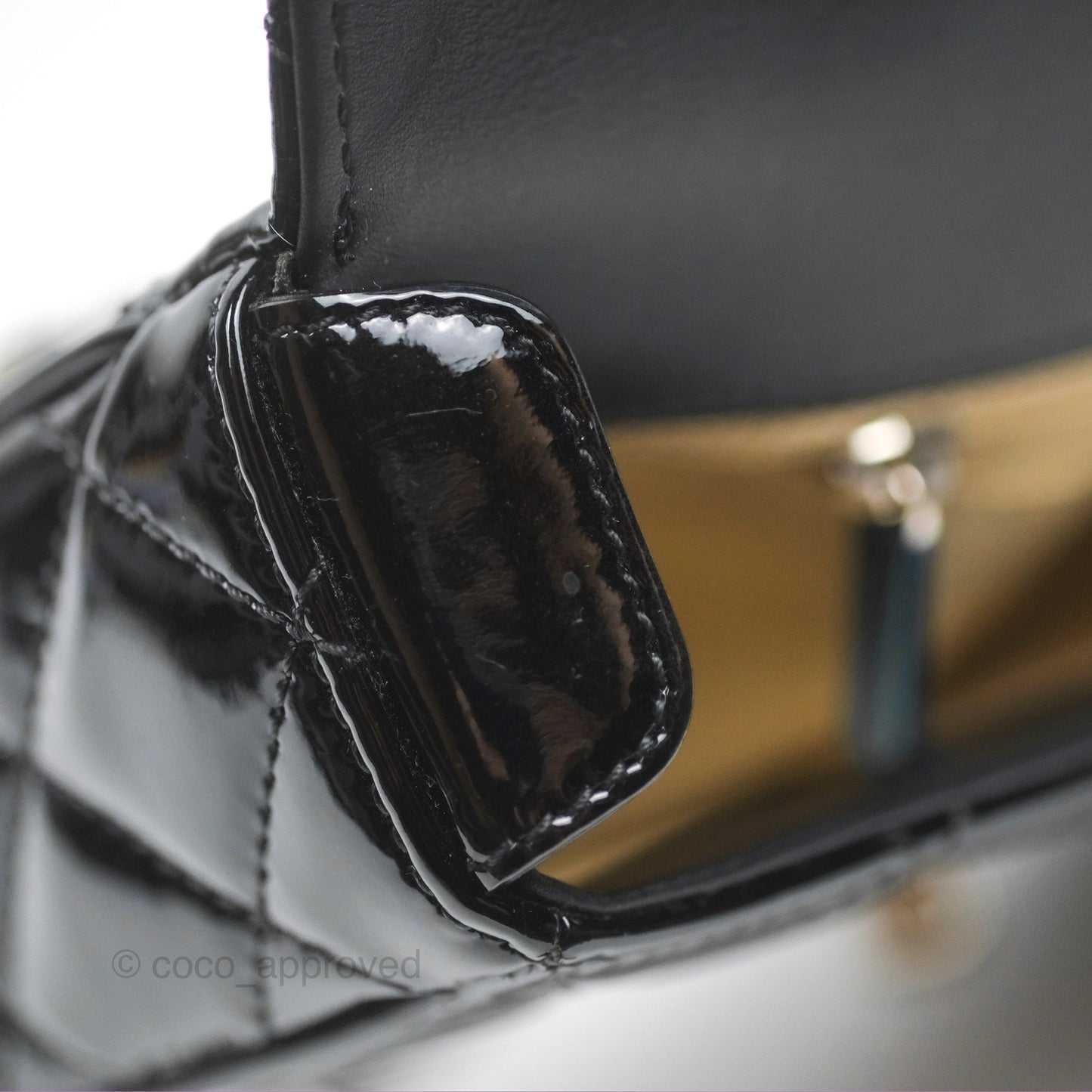 Chanel Small Flap Coco Boy Black Patent Silver Hardware