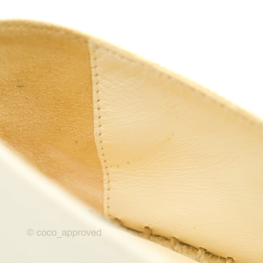 Chanel CC Espadrille Light Beige Size 37
