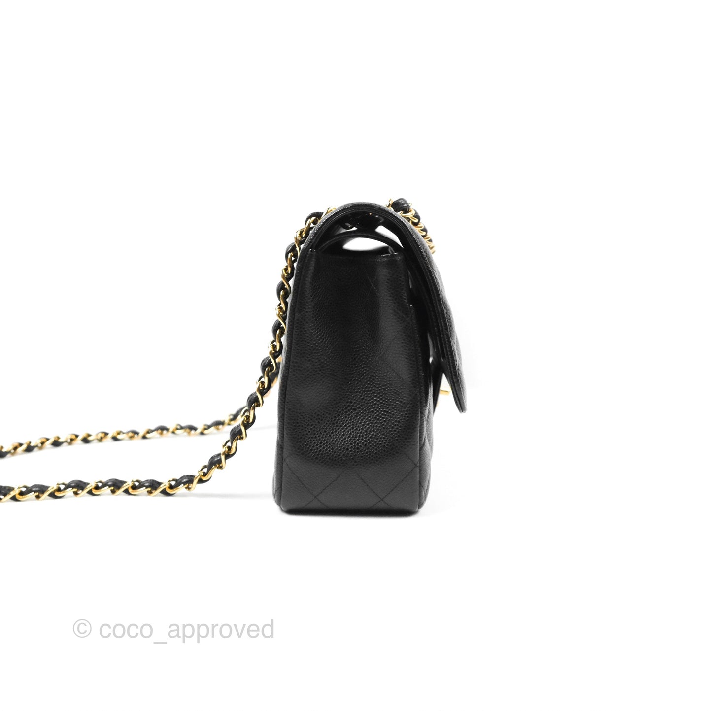 Chanel Jumbo Double Flap Black Caviar Gold Hardware⁣⁣