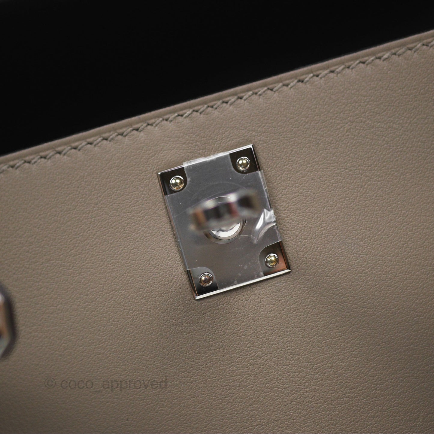 Hermès Kelly Pochette Clutch HSS Gris Asphalte M8/ Noir 89 Palladium Hardware