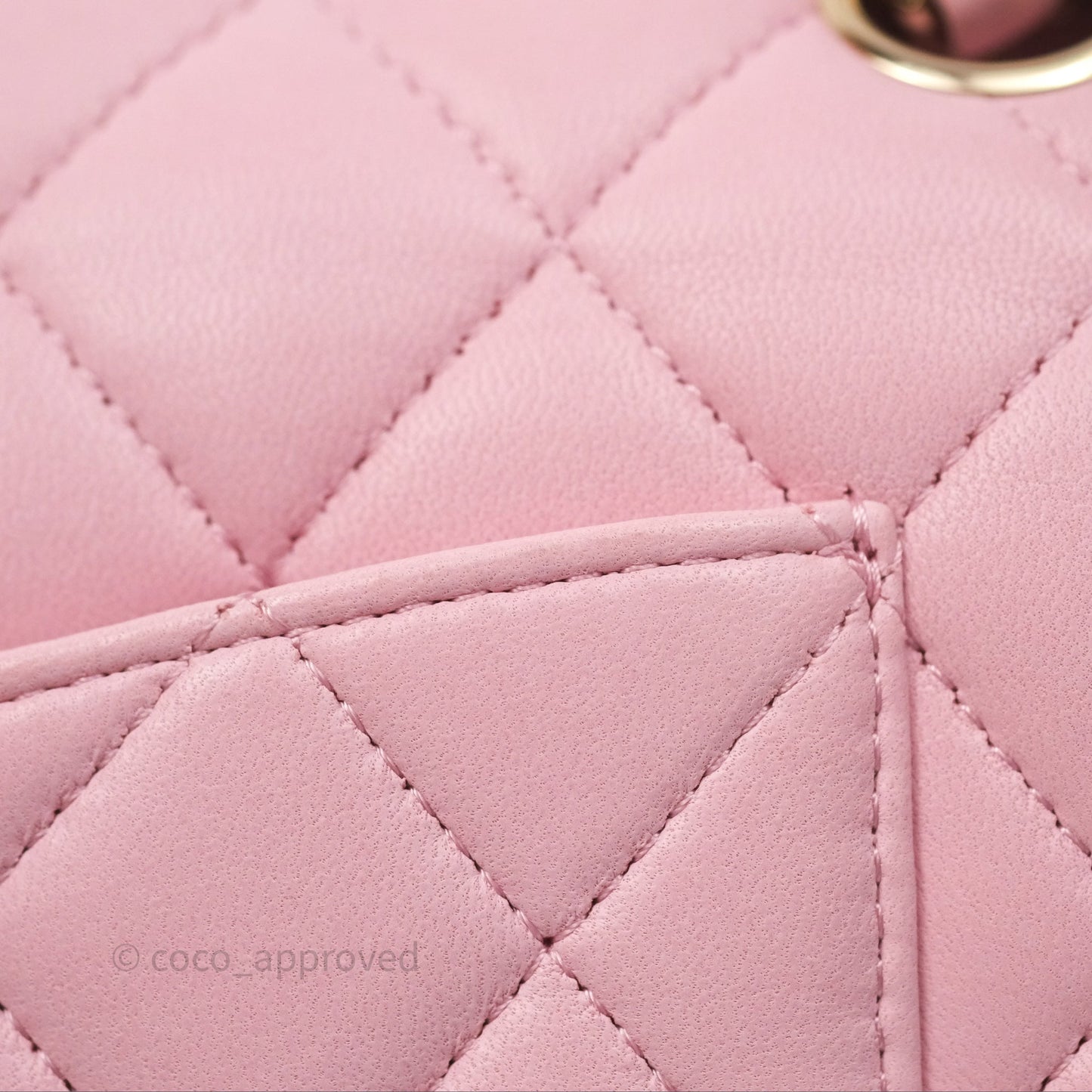 Chanel Classic M/L Medium Flap Quilted Pink Lambskin Gold Hardware