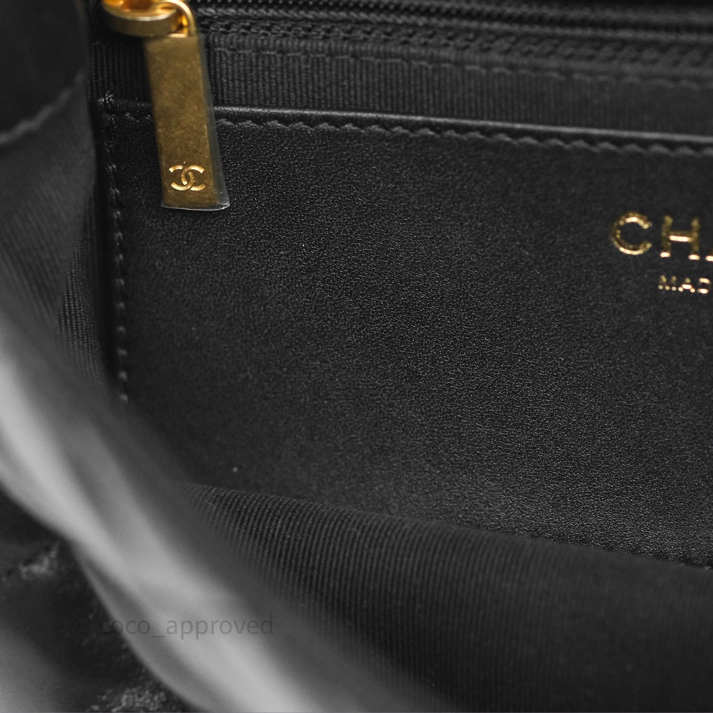 Chanel Small All Slide Adjustable Chain Flap Bag Black Lambskin Aged Gold Hardware 22K