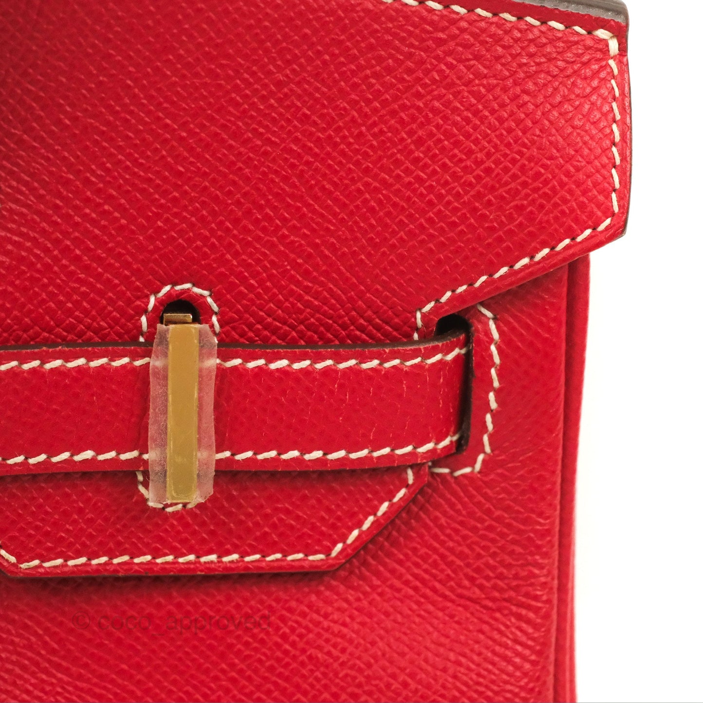 Hermès Candy Birkin 30 Rouge Casque/Blue Thalassa Epsom Permabrass Hardware