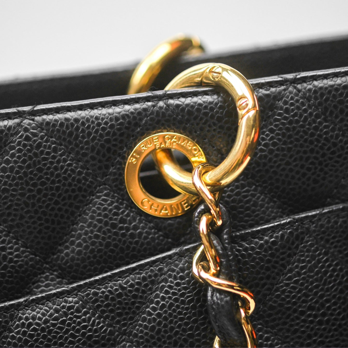 Chanel GST Black Caviar Gold Hardware