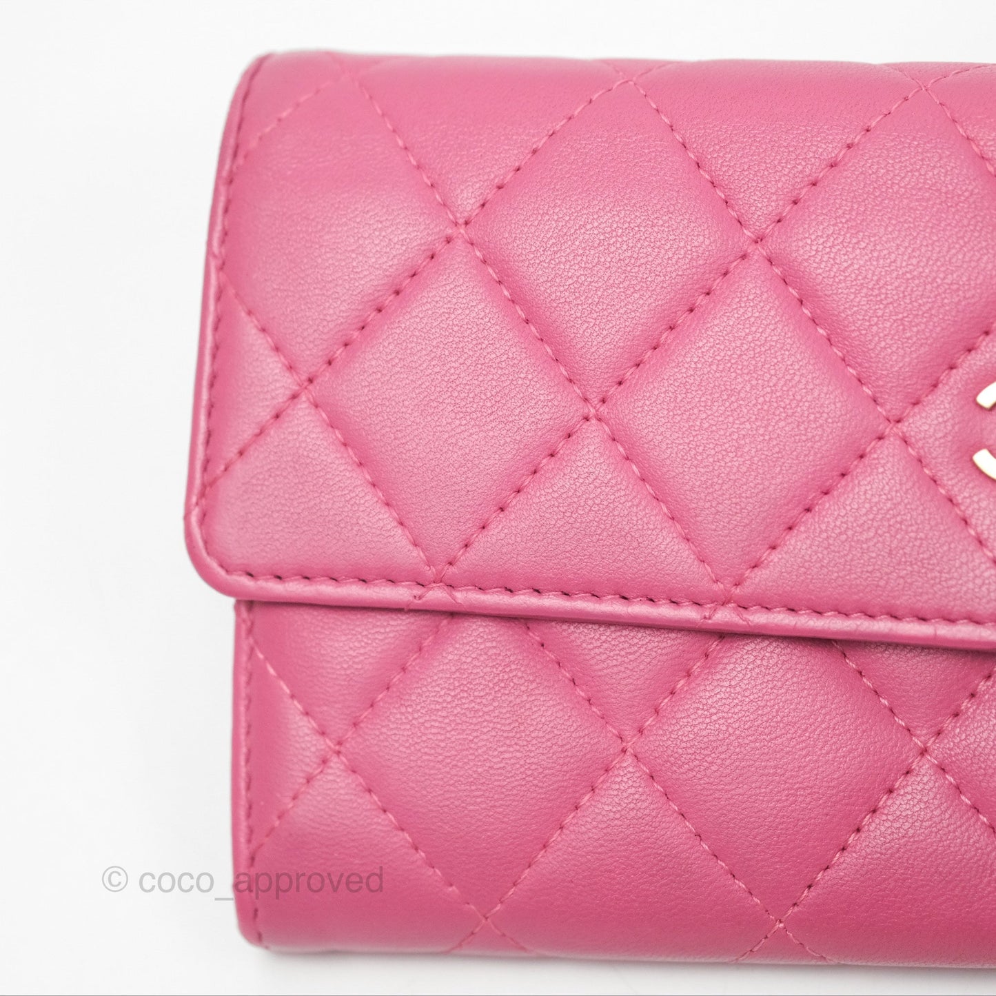Chanel Classic Quilted Long Wallet Pink Lambskin Gold Hardware