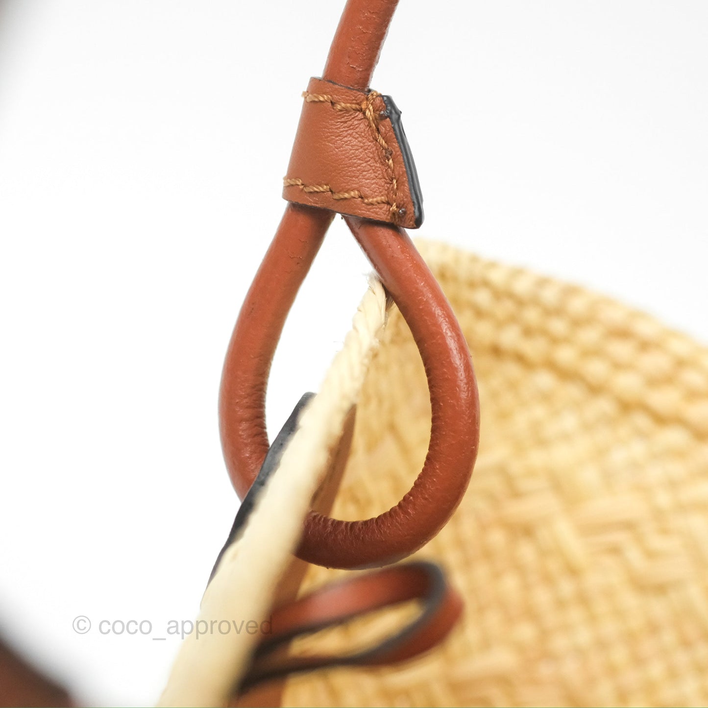 Loewe Mini Anagram Basket Bag Iraca Palm Calfskin Natural/Tan