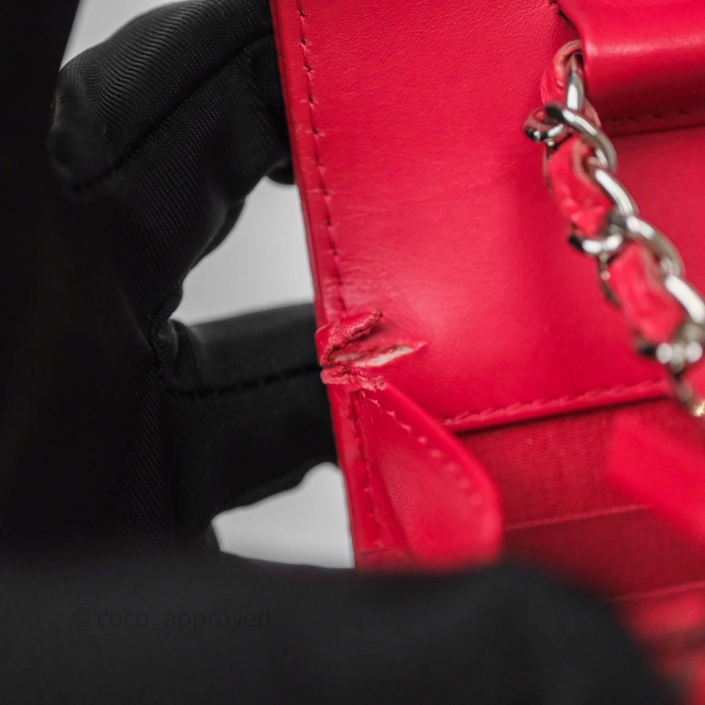Chanel CC Wallet On Chain WOC Dark Pink Caviar Silver Hardware