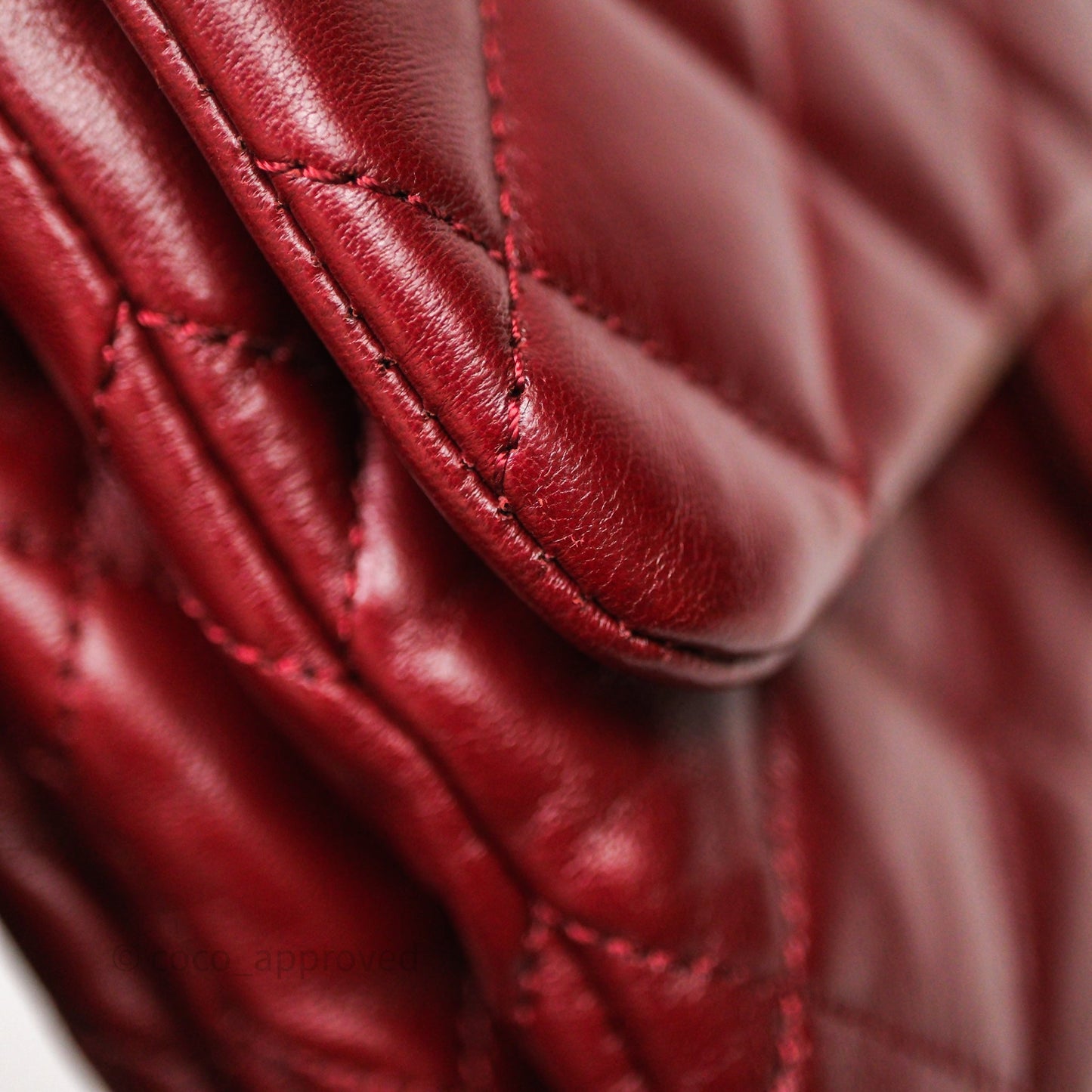 Chanel Small All Slide Adjustable Chain Flap Bag Burgundy Lambskin Aged Gold Hardware