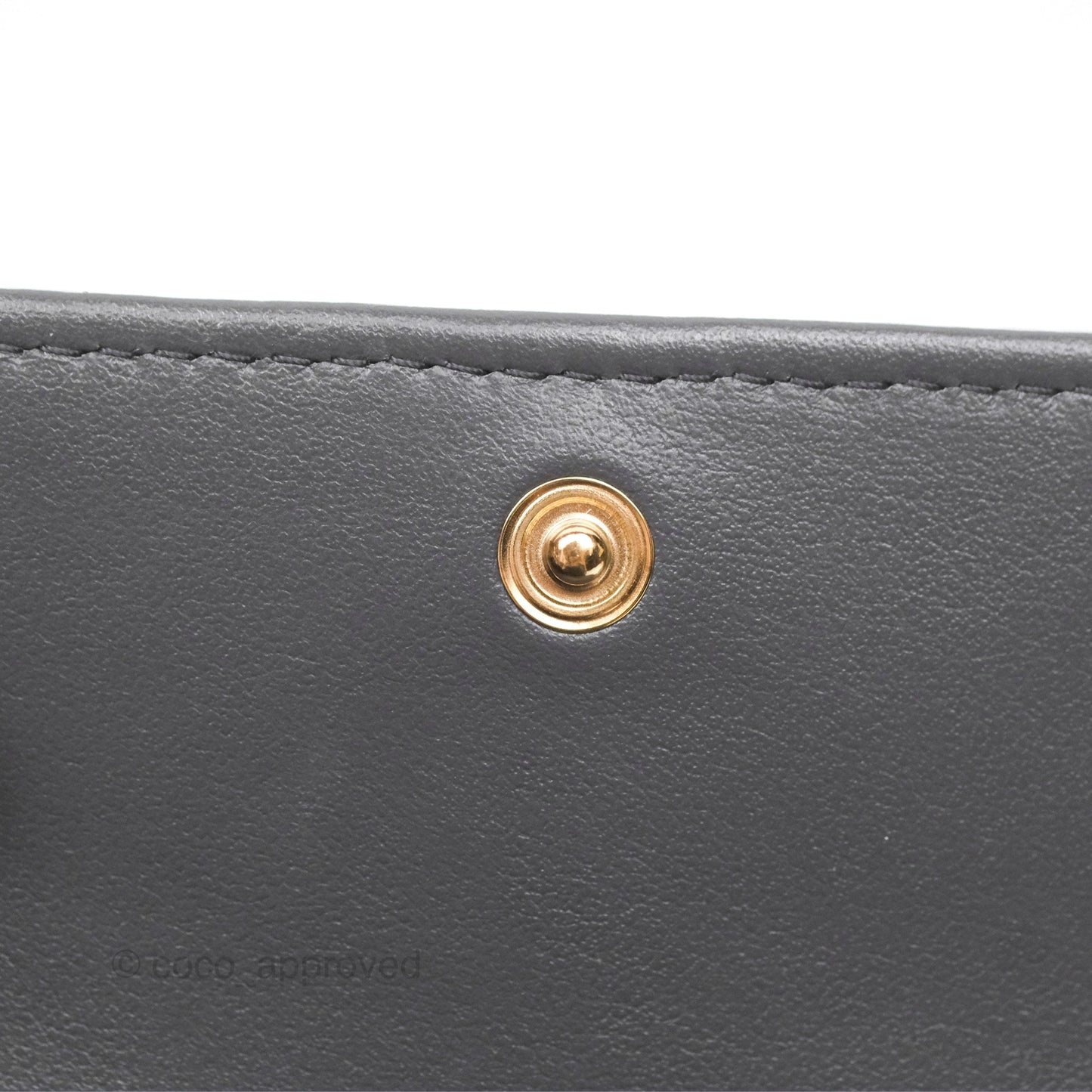 Chanel 19 Short Flap Wallet Grey Gold Hardware