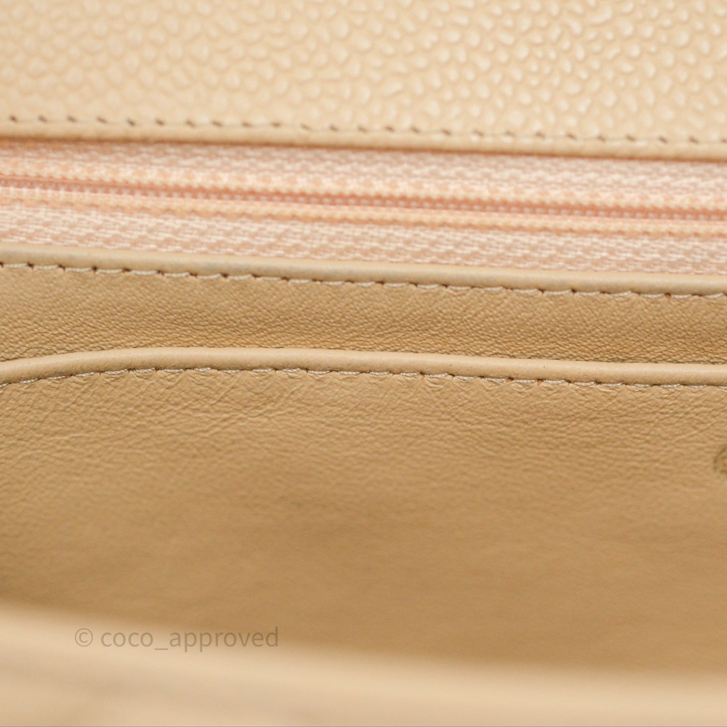 Chanel Jumbo Single Flap Beige Caviar Silver Hardware