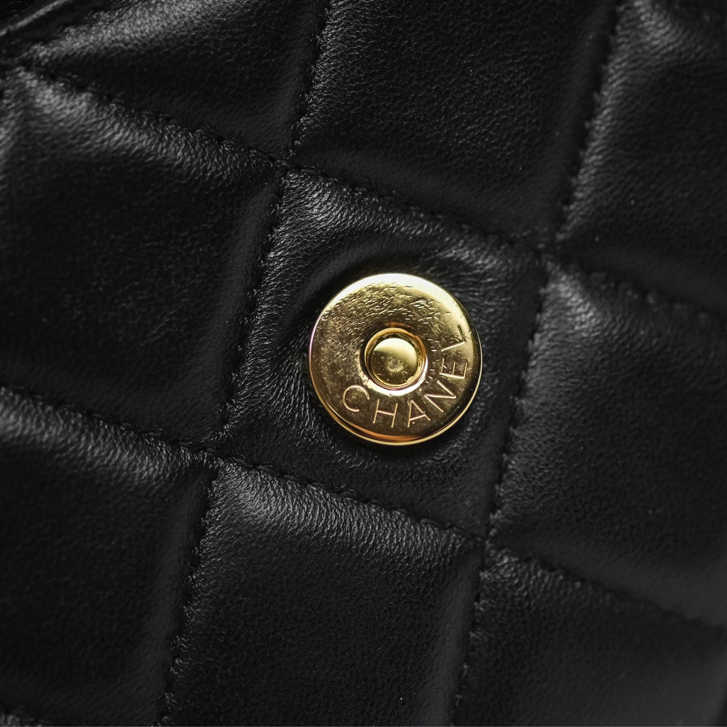 Chanel Quilted Classic Wallet on Chain WOC Black Lambskin Gold Hardware