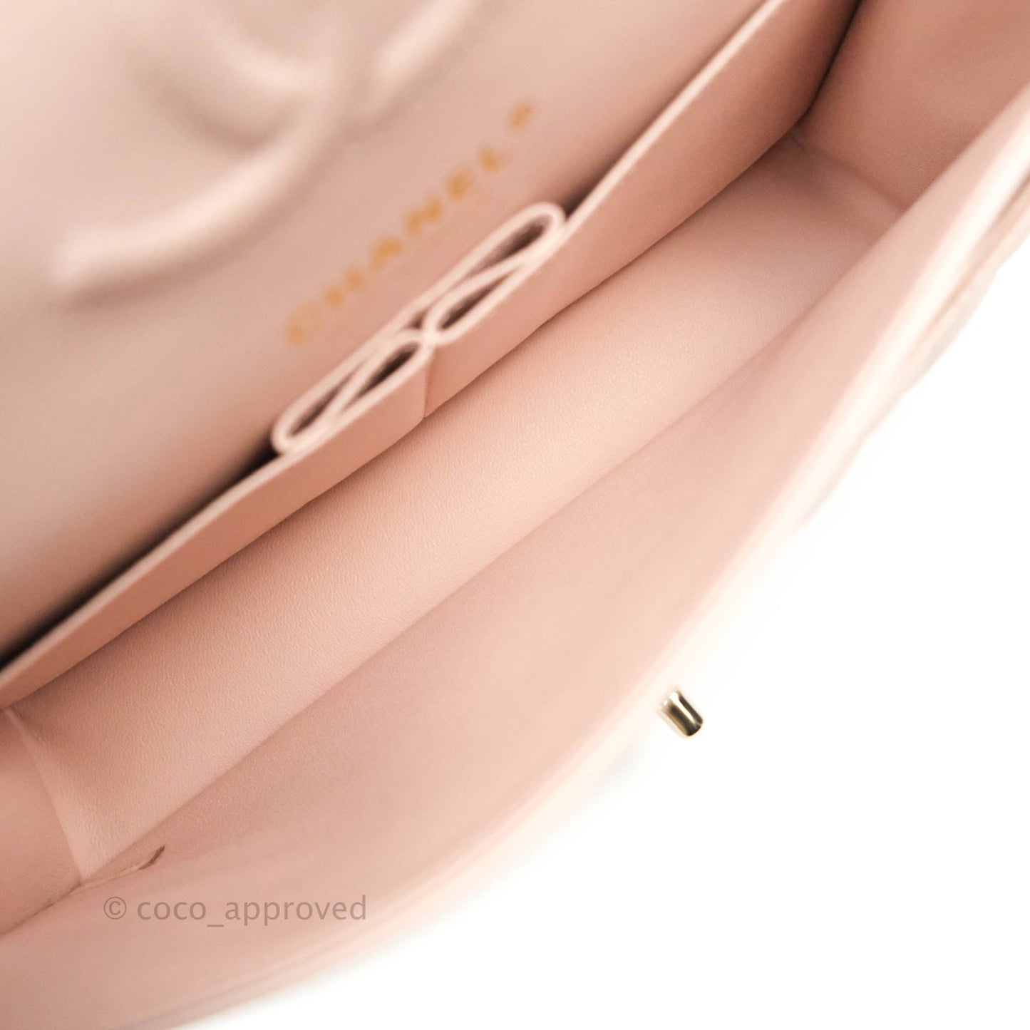 Chanel Classic Small S/M Flap Rose Clair Pink Caviar Gold Hardware 21C