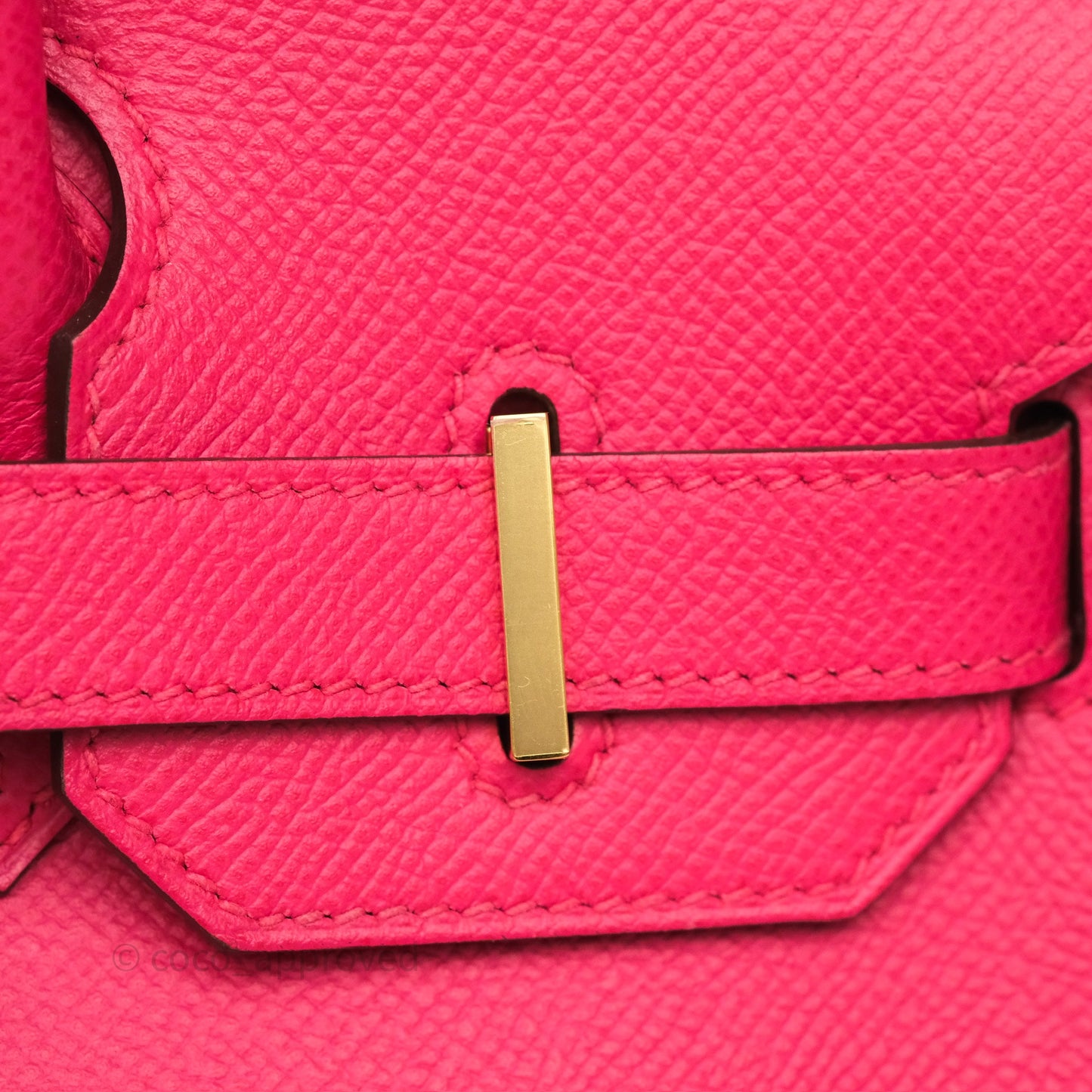 Hermès Birkin Retourne 30 Rose Extreme I6 Epsom Gold Hardware