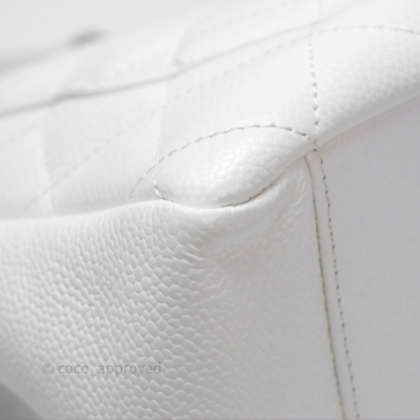 Chanel GST White Caviar Silver Hardware