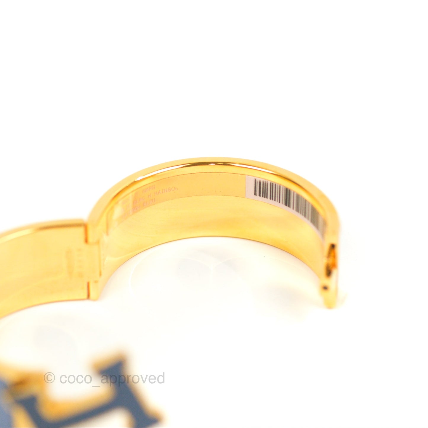 Hermès Clic Clac H Rainbow Bracelet Blue Gold Hardware PM