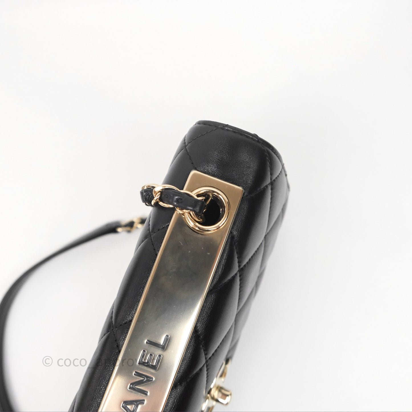 Chanel Medium Trendy CC Flap Bag Lambskin Black Aged Hardware