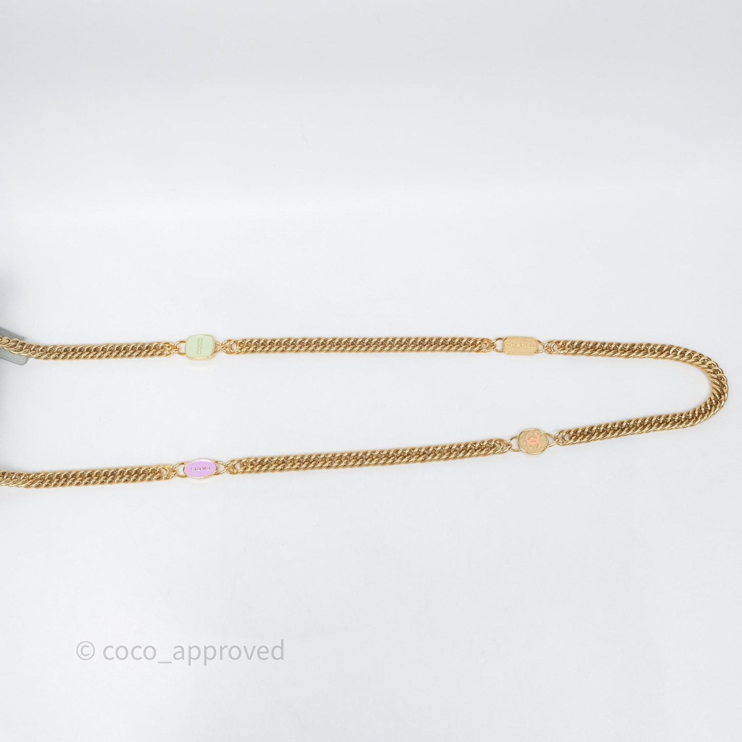 Chanel Coco Chain Vanity Blue Lambskin Gold Hardware