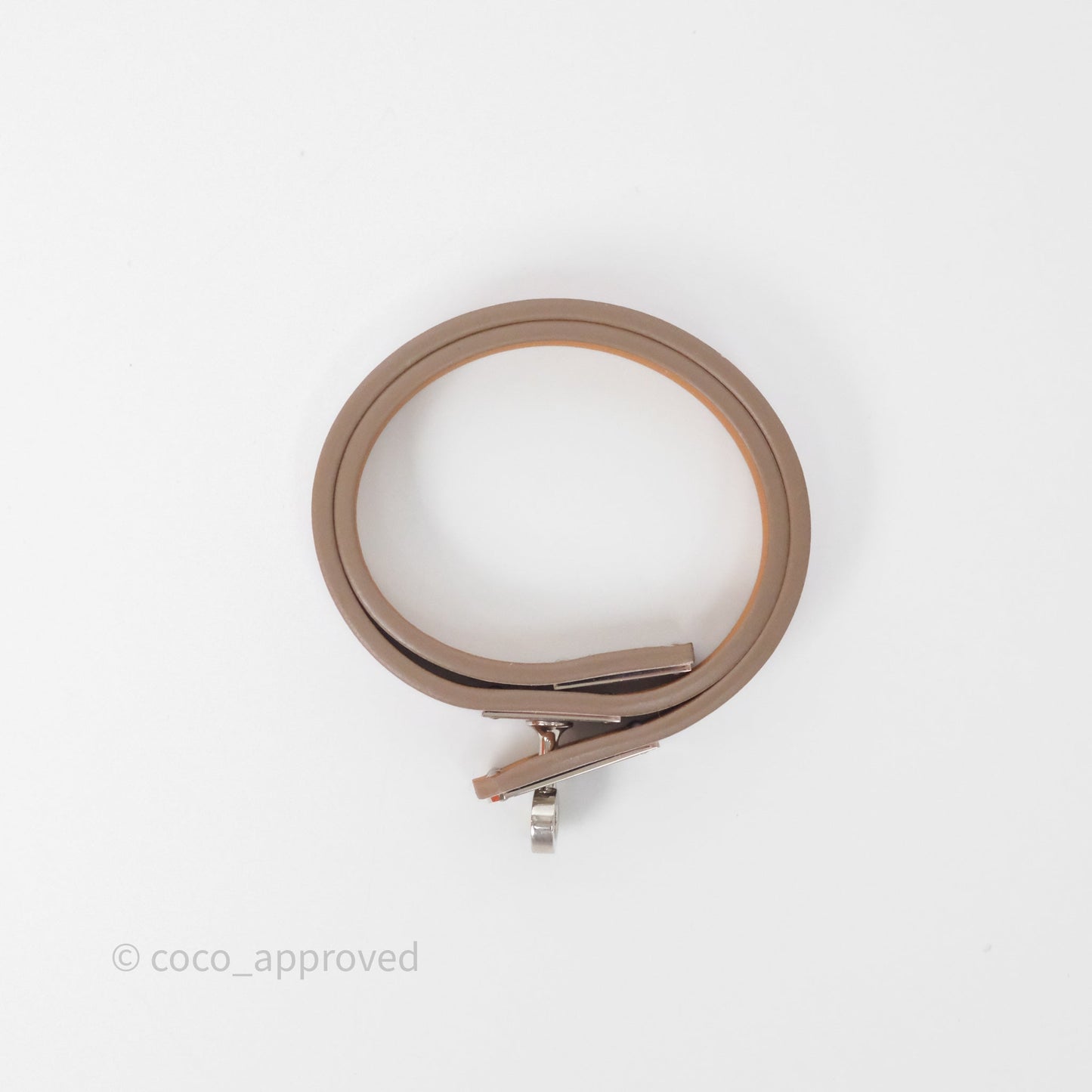 Hermès Kelly Double Tour Bracelet Mauve Pâle Swift Palladium Hardware