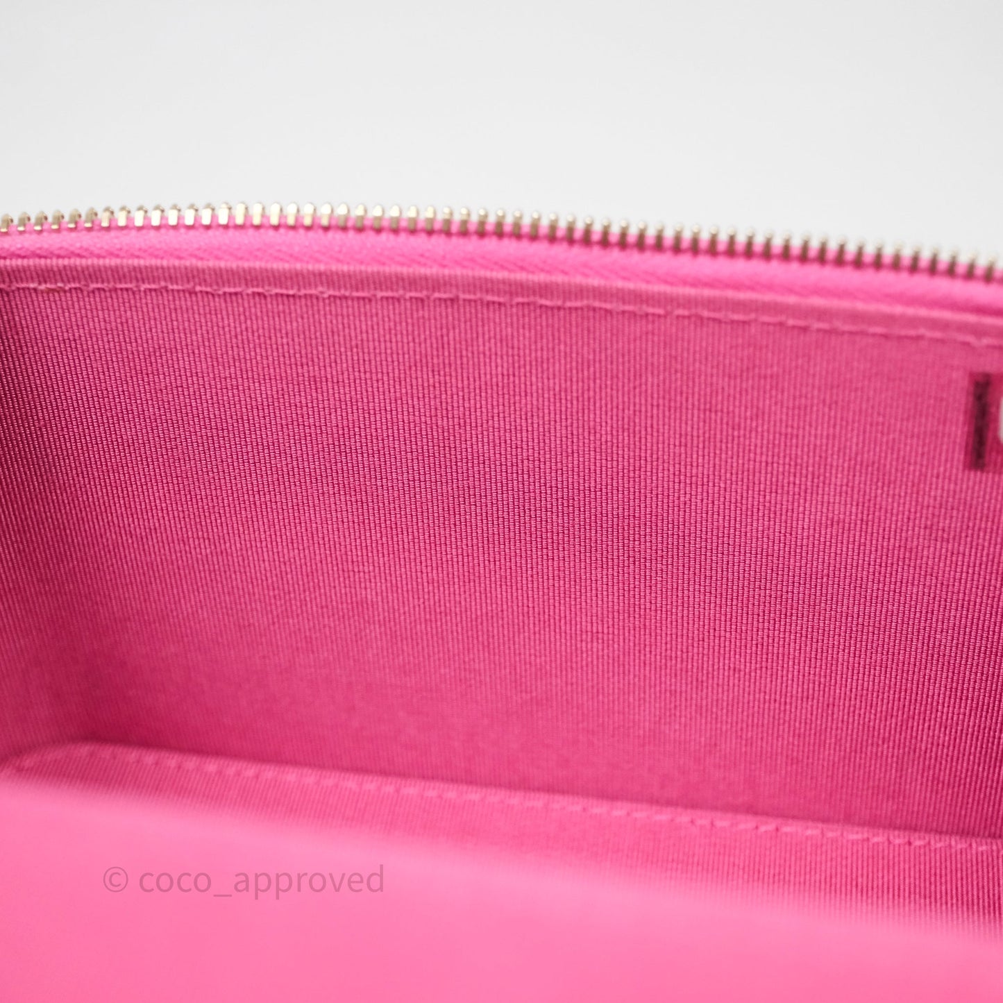 Chanel Classic Vanity With Chain Pink Caviar Gold Hardware