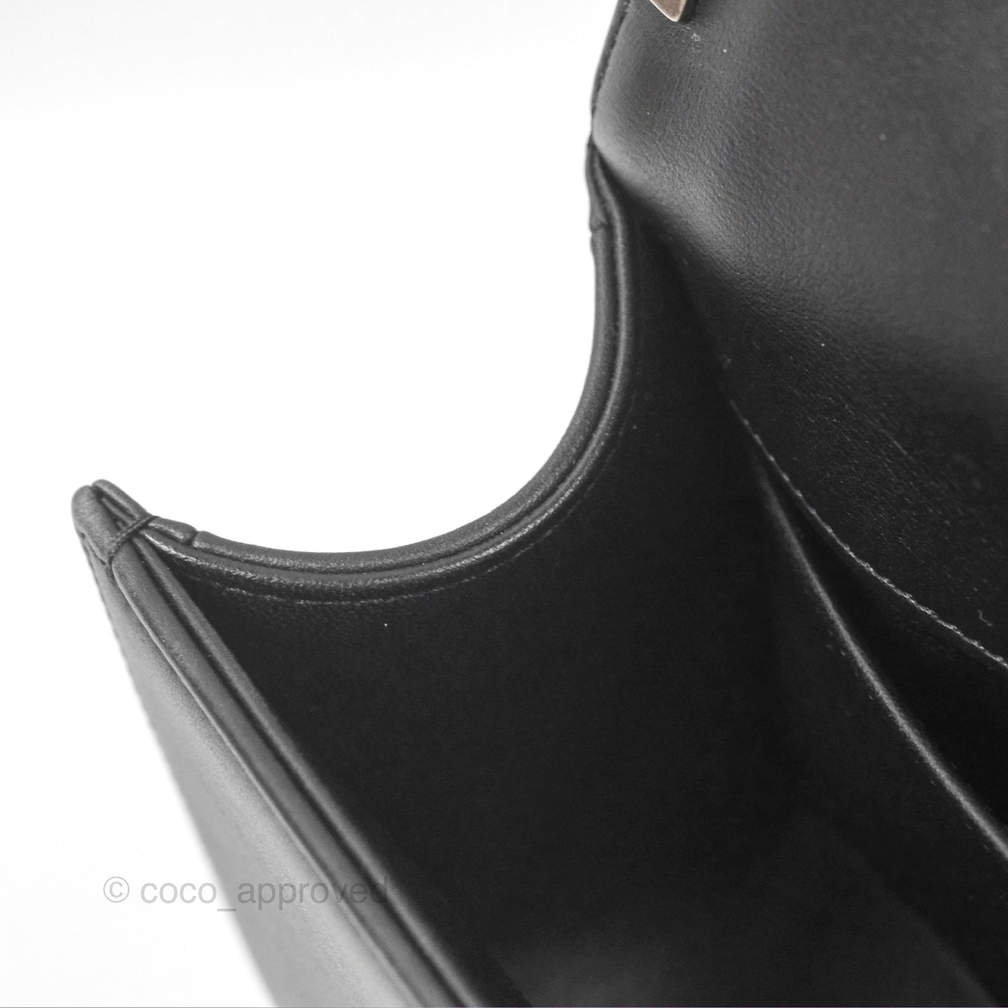 Chanel Small Boy Black Calfskin Ruthenium Hardware