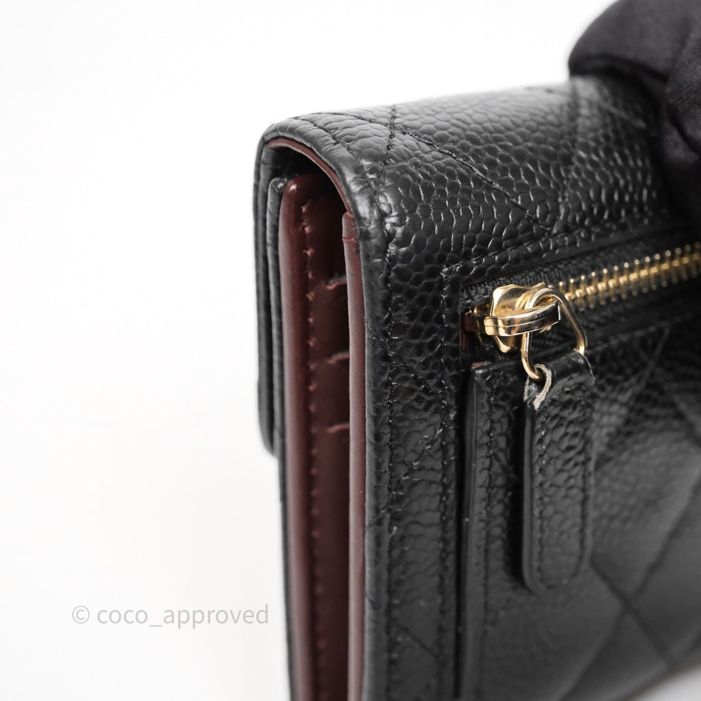 Chanel Classic Short Flap Wallet Black Caviar Gold Hardware