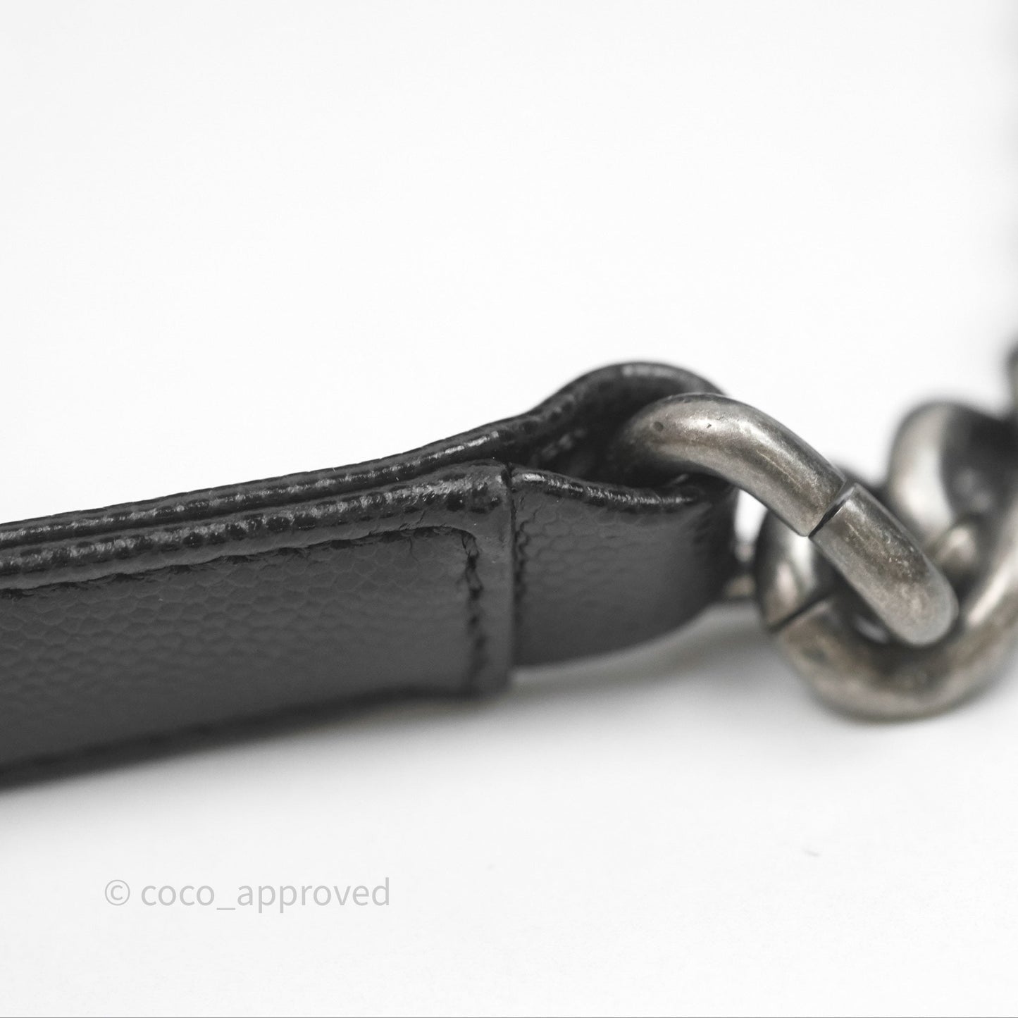 Chanel Quilted Medium Boy Black Caviar Ruthenium Hardware