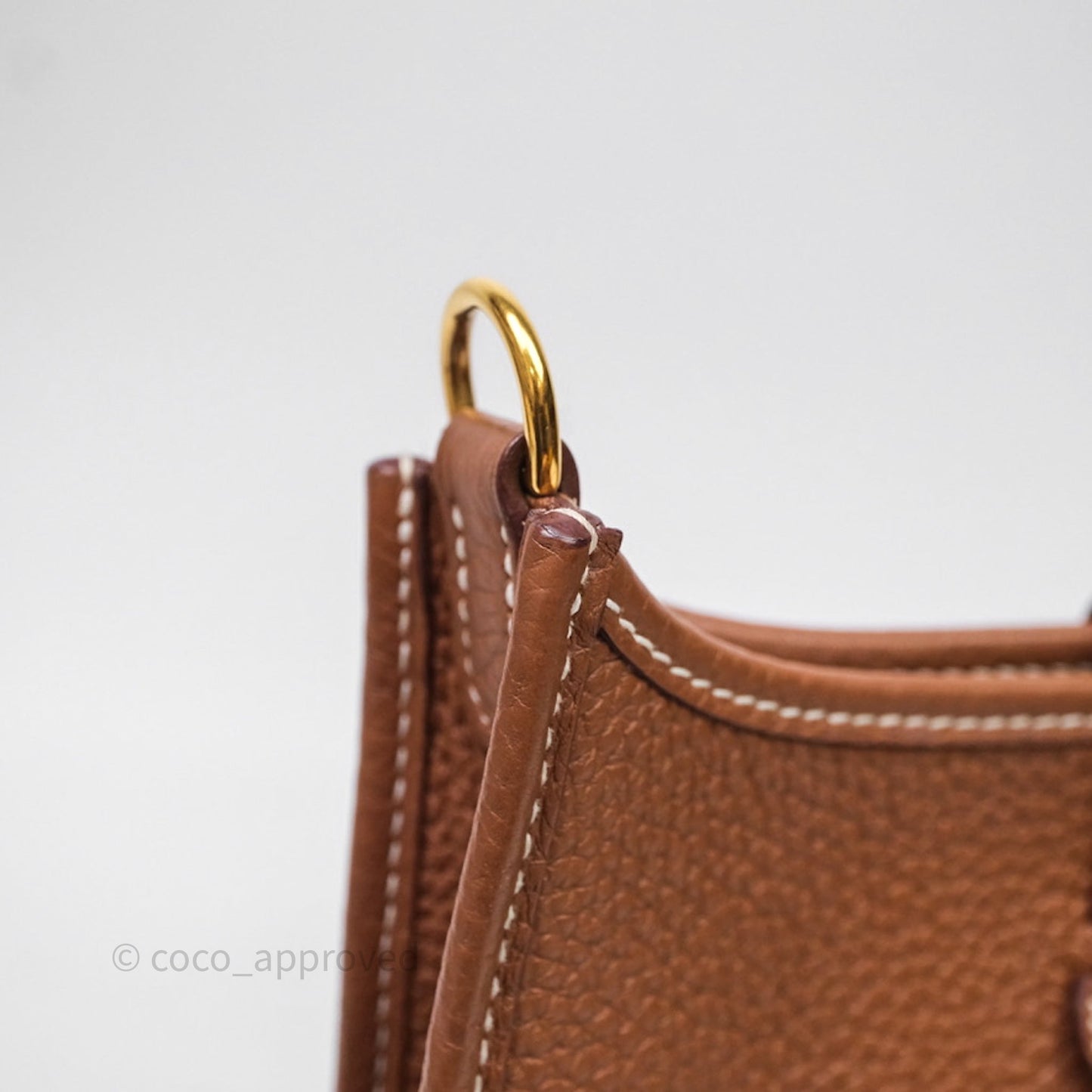 Hermès Mini Evelyne 16 Gold Clemence Gold Hardware