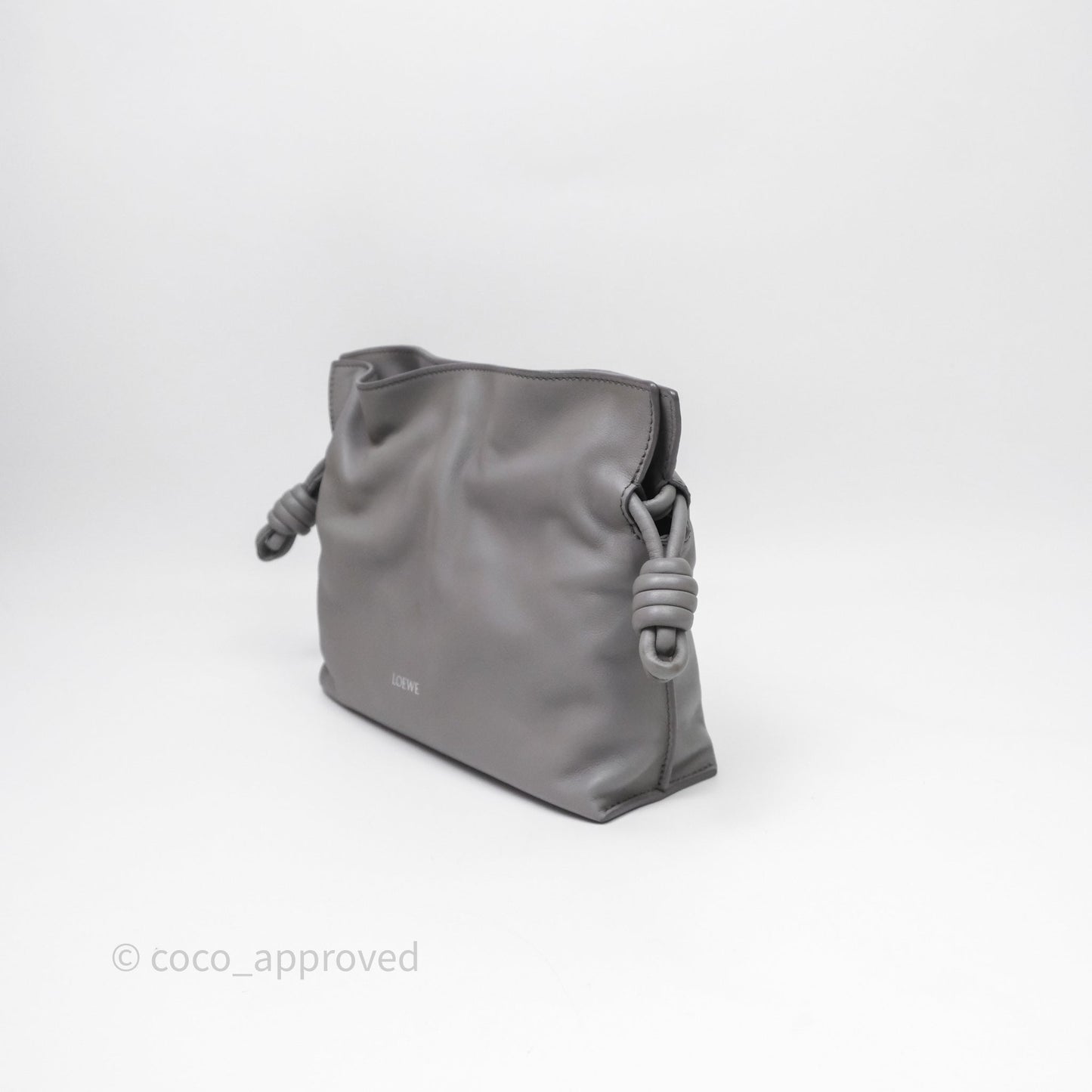 Loewe Mini Flamenco Clutch Nappa Calfskin Grey