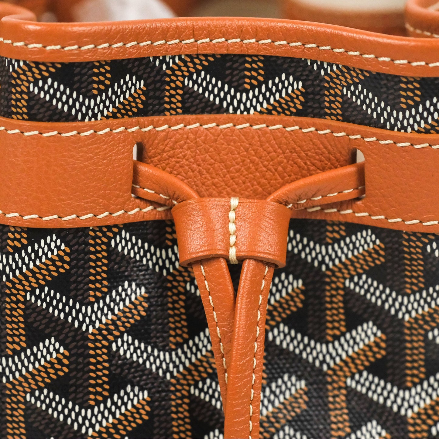 Goyard Petit Flot Bucket Bag Black & Tan Goyardine
