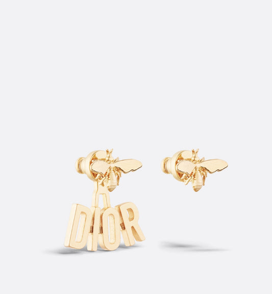Luxury DiorEvolution Earrings Gold Finish Metal
