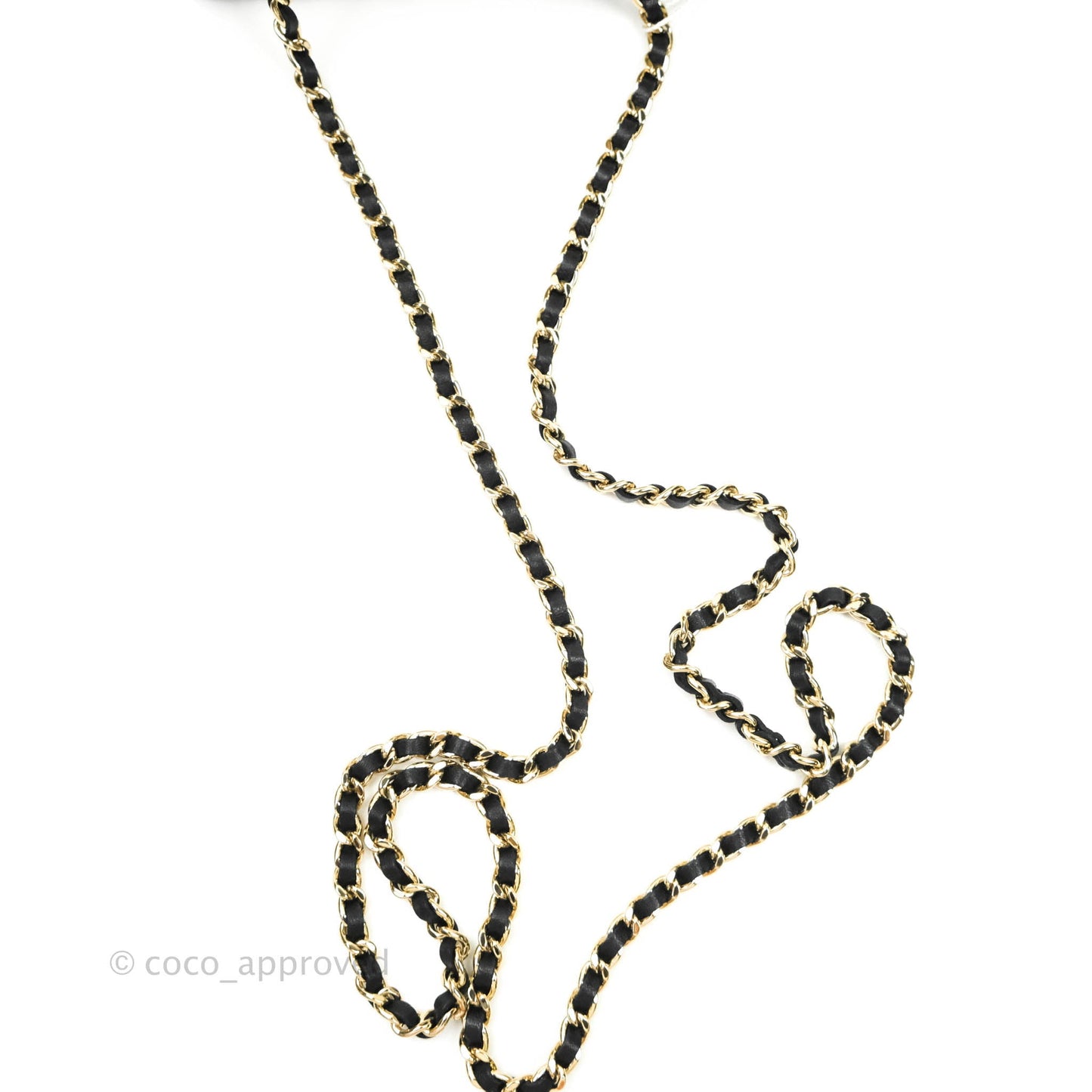 Chanel Vanity with Chain Raffia Jute Thread Black & Beige Gold Hardware