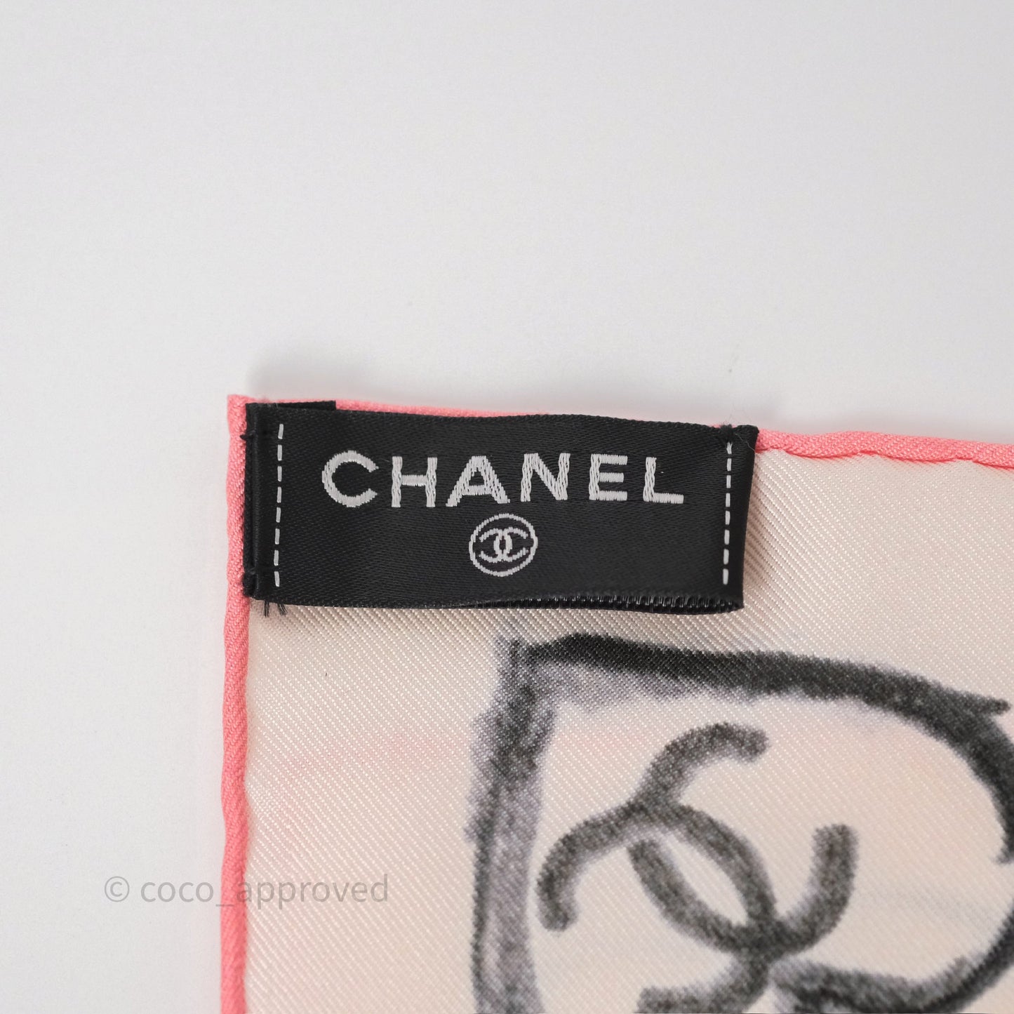 Chanel Silk Scarf 90 Light Pink