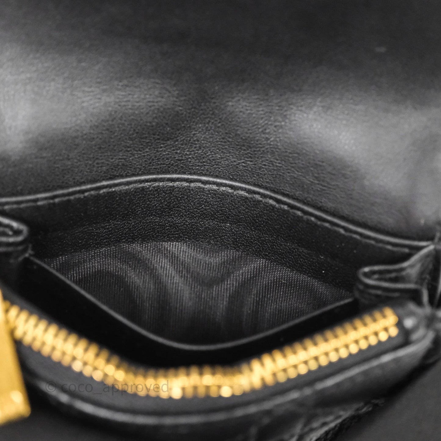 Dior Caro Glycine Wallet Black Supple Cannage Calfskin Gold Hardware