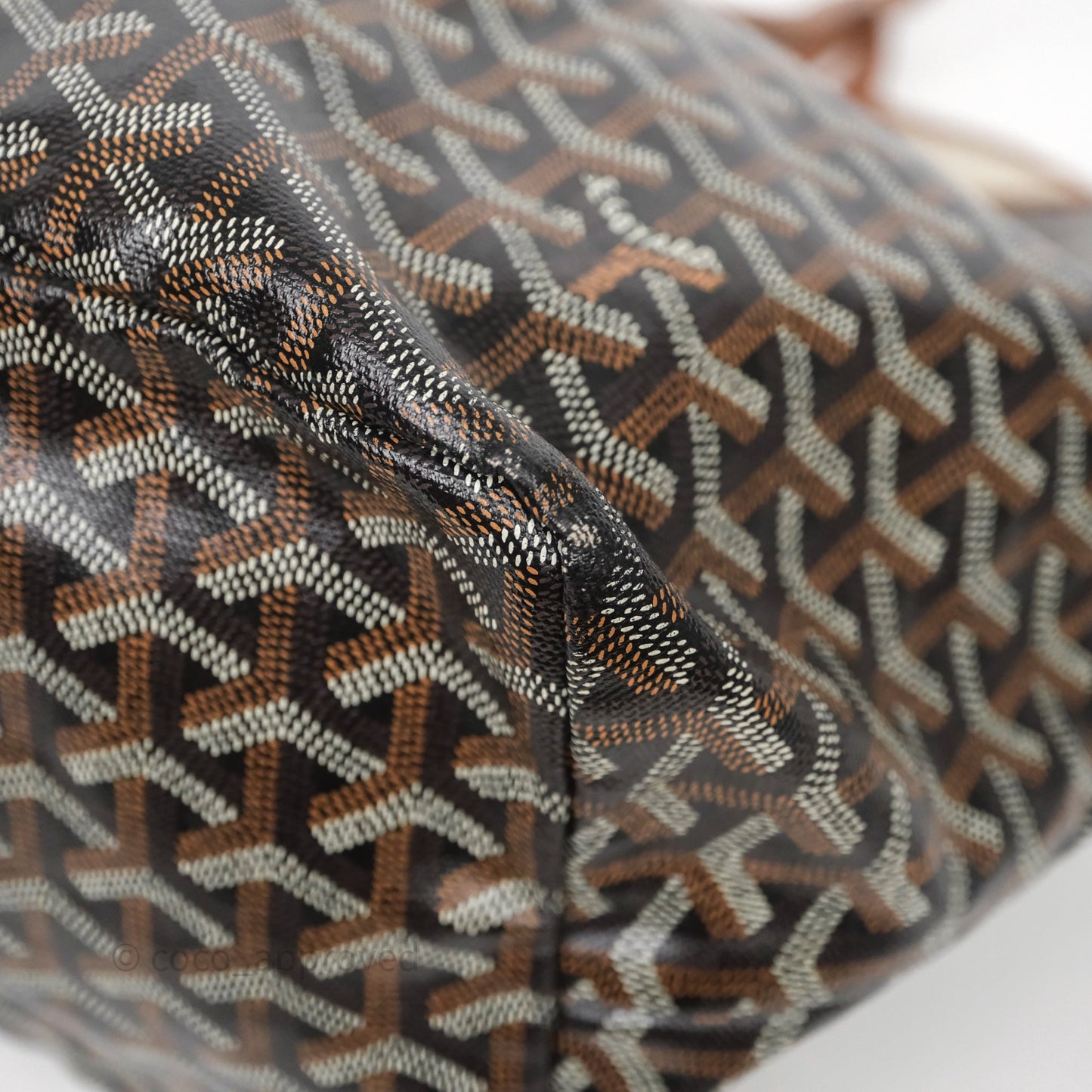 Goyard Saint Louis Tote Bag GM Black/Tan