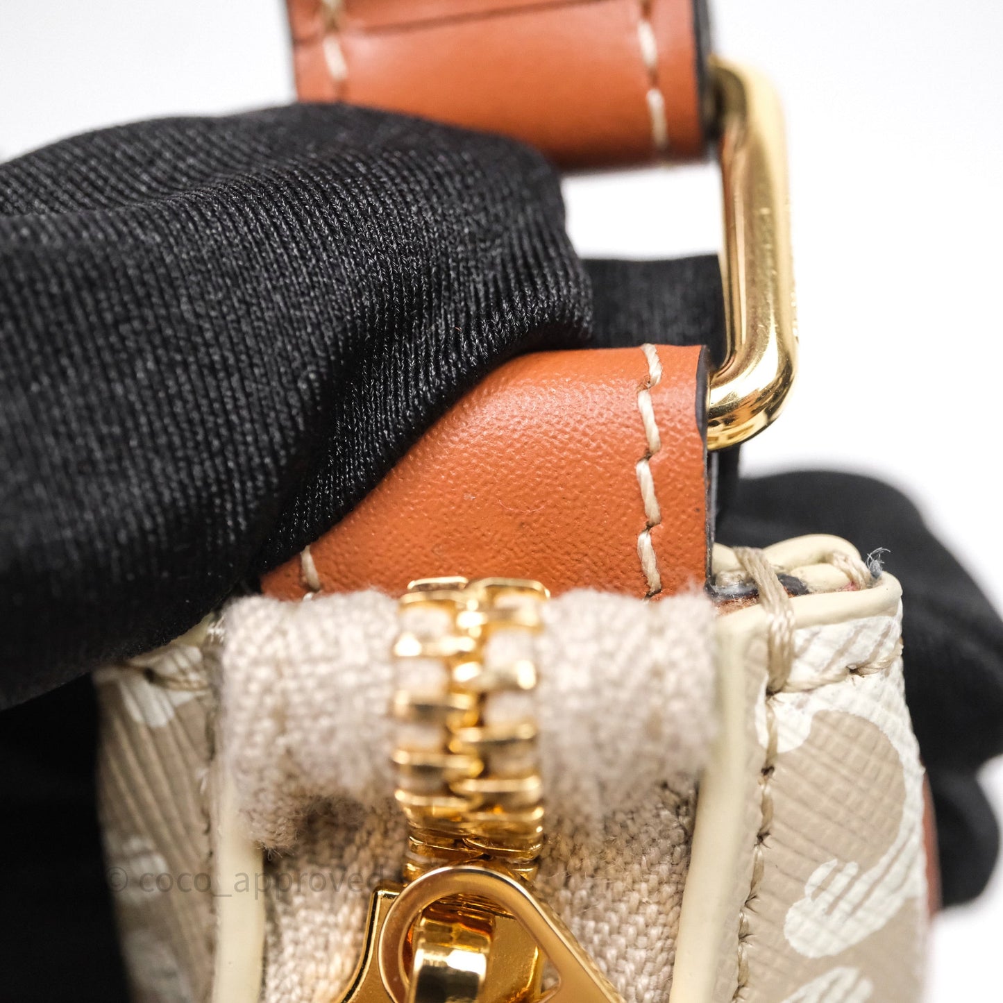 Celine Ava Bag In Triomphe Canvas Calfskin Grege