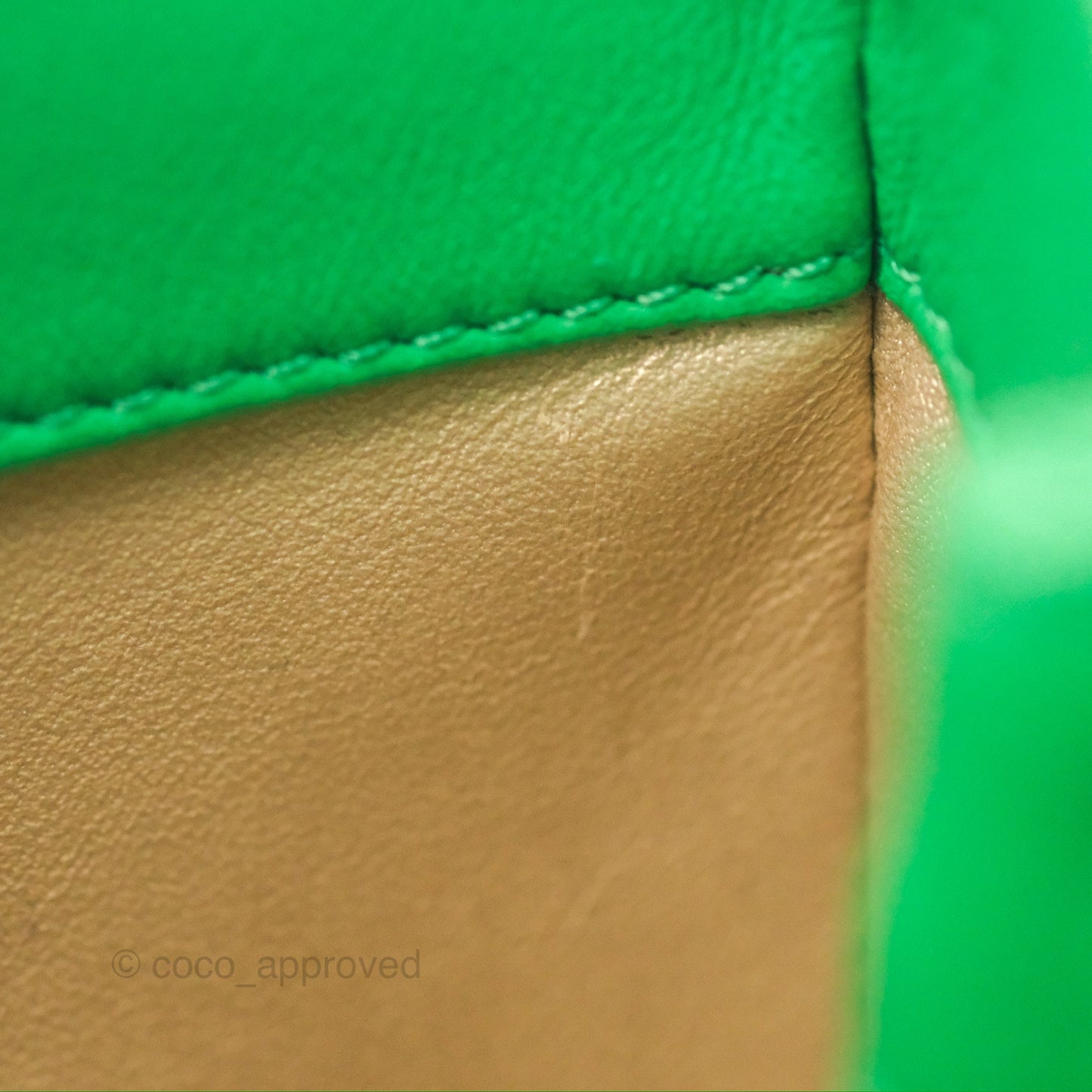 Chanel CC Quilted Flap Bag With Top Handle Green Calfskin Gold Hardware