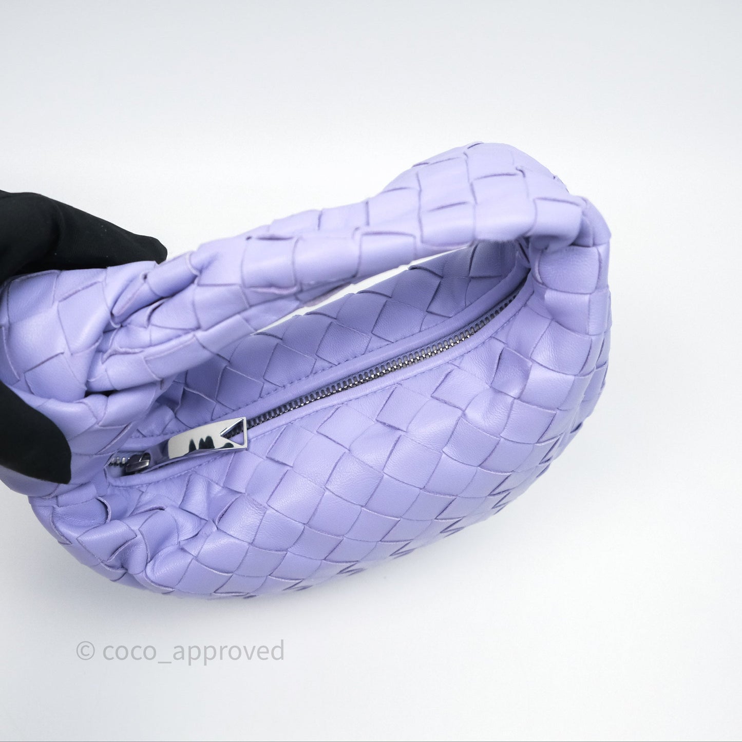 Bottega Veneta Mini Jodie Bag Purple Intrecciato Lambskin