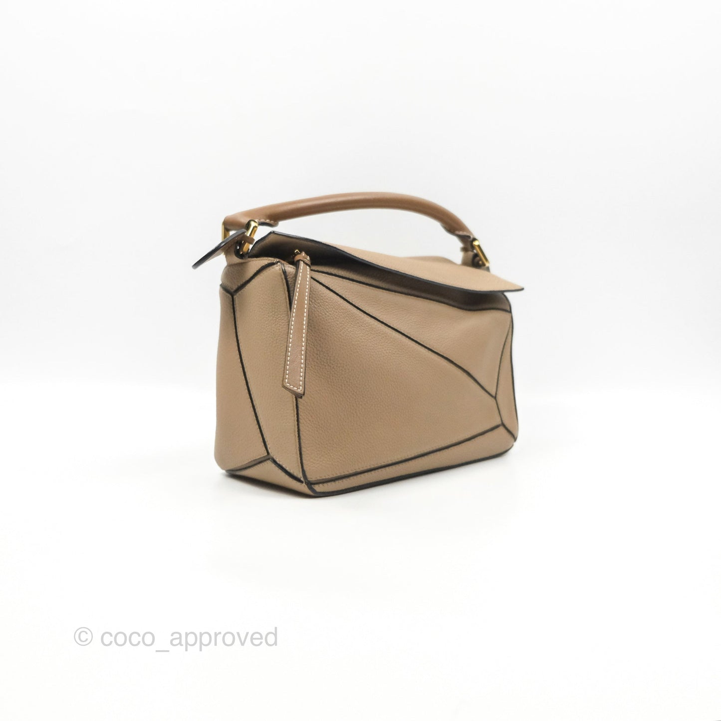 Loewe Small Puzzle Bag Sand Mink Grained Calfskin