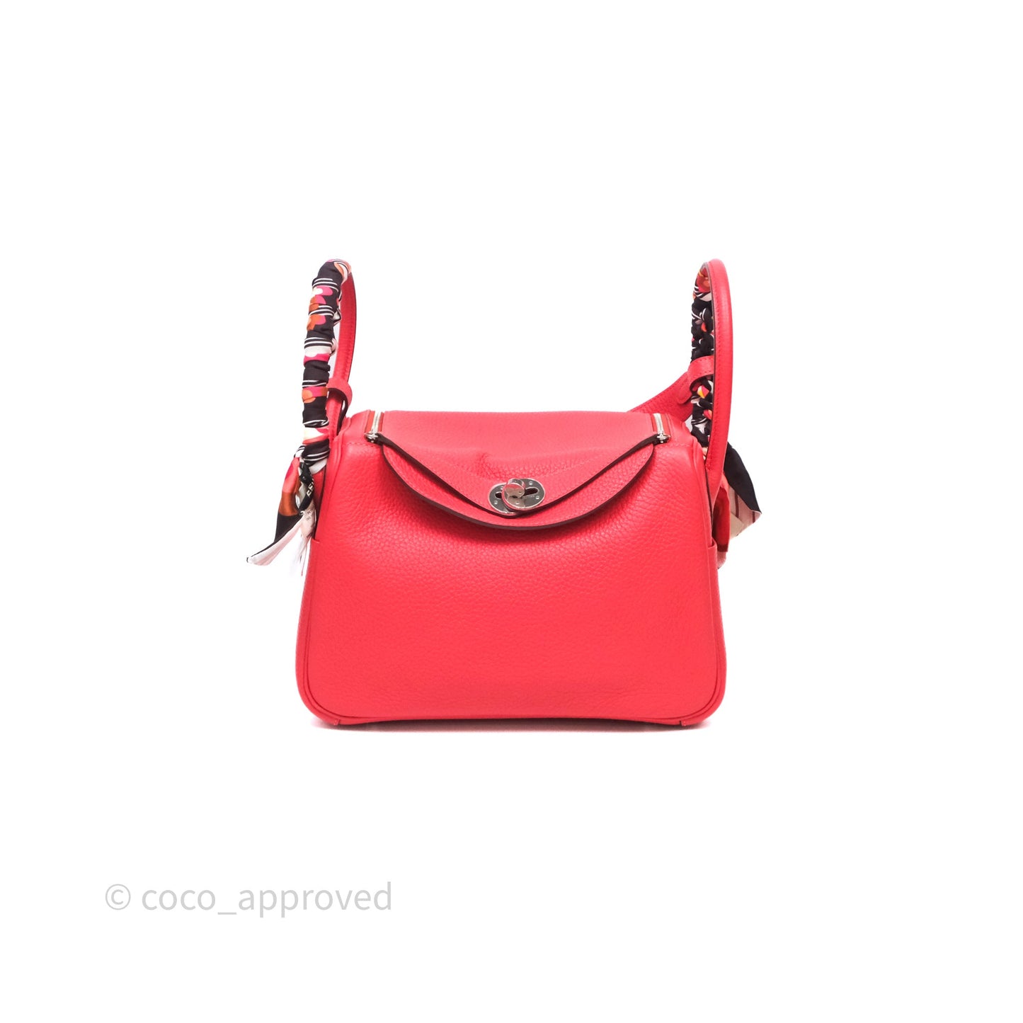Hermes Lindy 26 Clemence Rouge Palladium Hardware