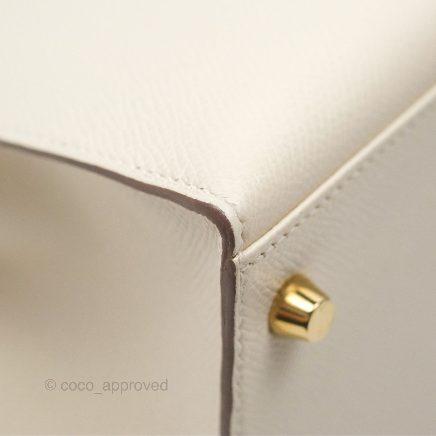 Hermès Kelly 28 Sellier Craie 10 Epsom Gold Hardware