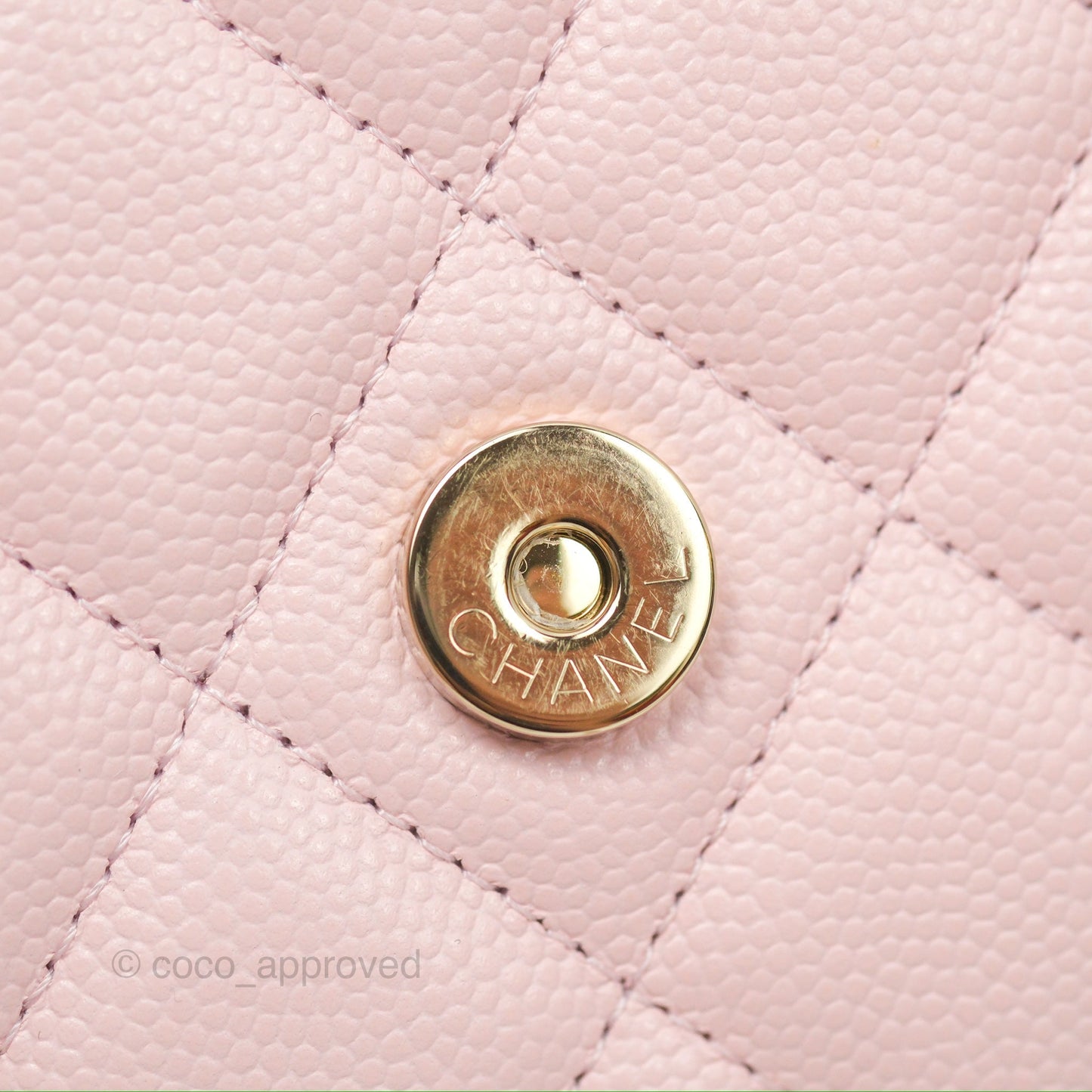 Chanel Quilted Classic Wallet On Chain WOC Pink Caviar Gold Hardware