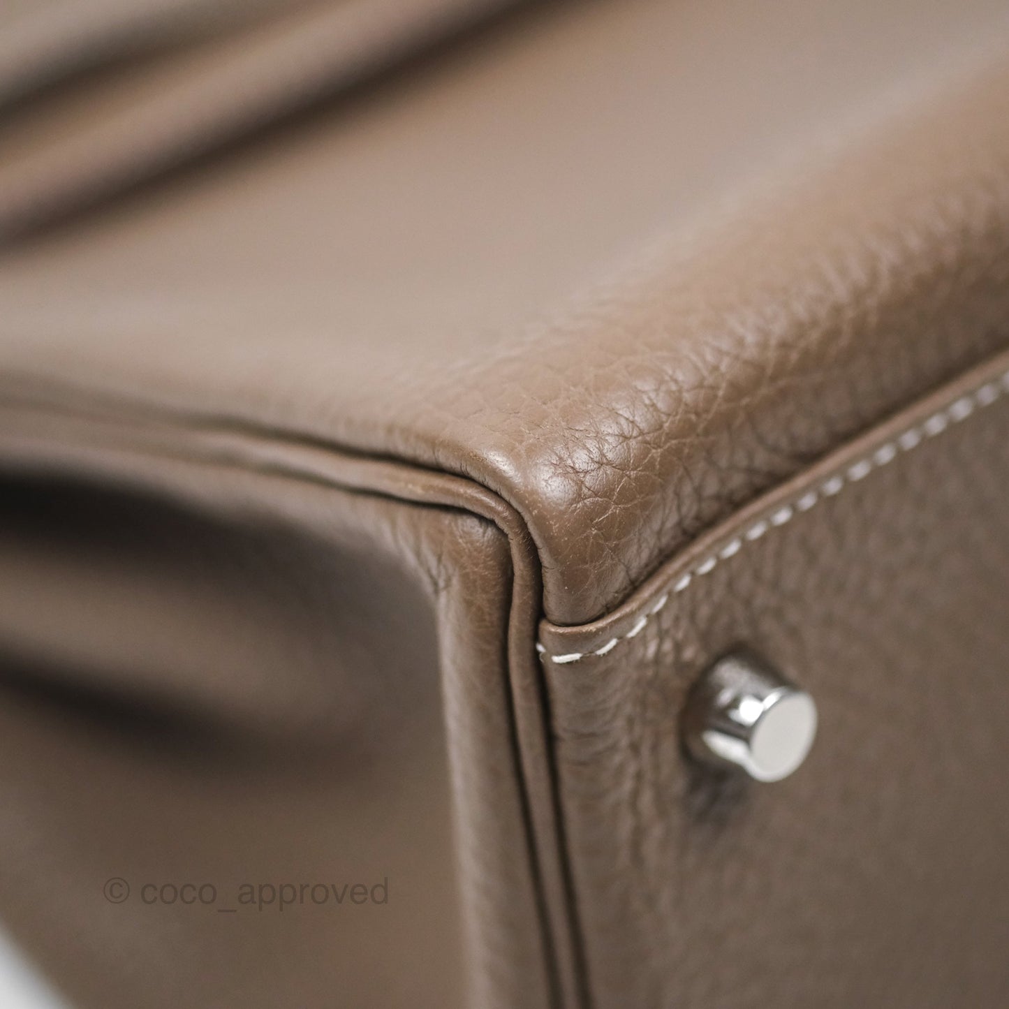 Hermès Kelly 28 Retourne Etoupe 18 Clemence Palladium Hardware