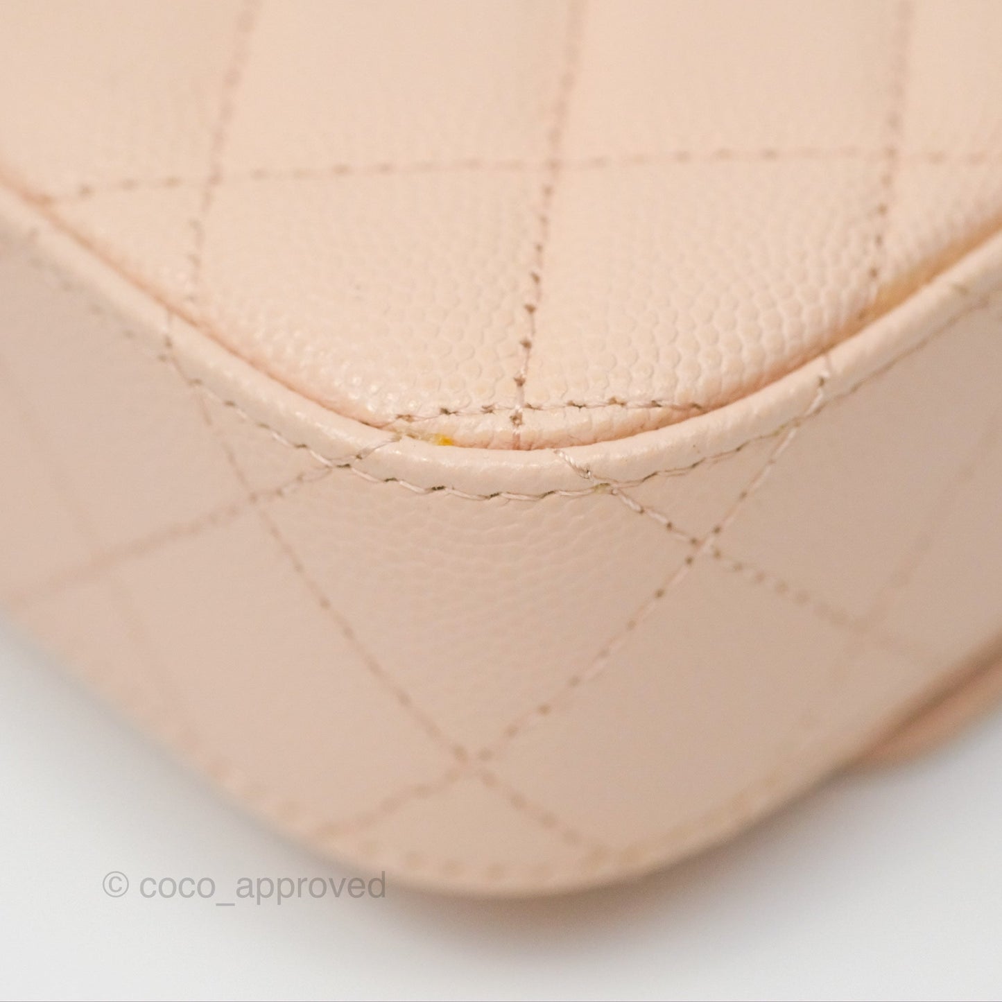 Chanel Mini Clutch With Chain Light Pink Caviar Gold Hardware