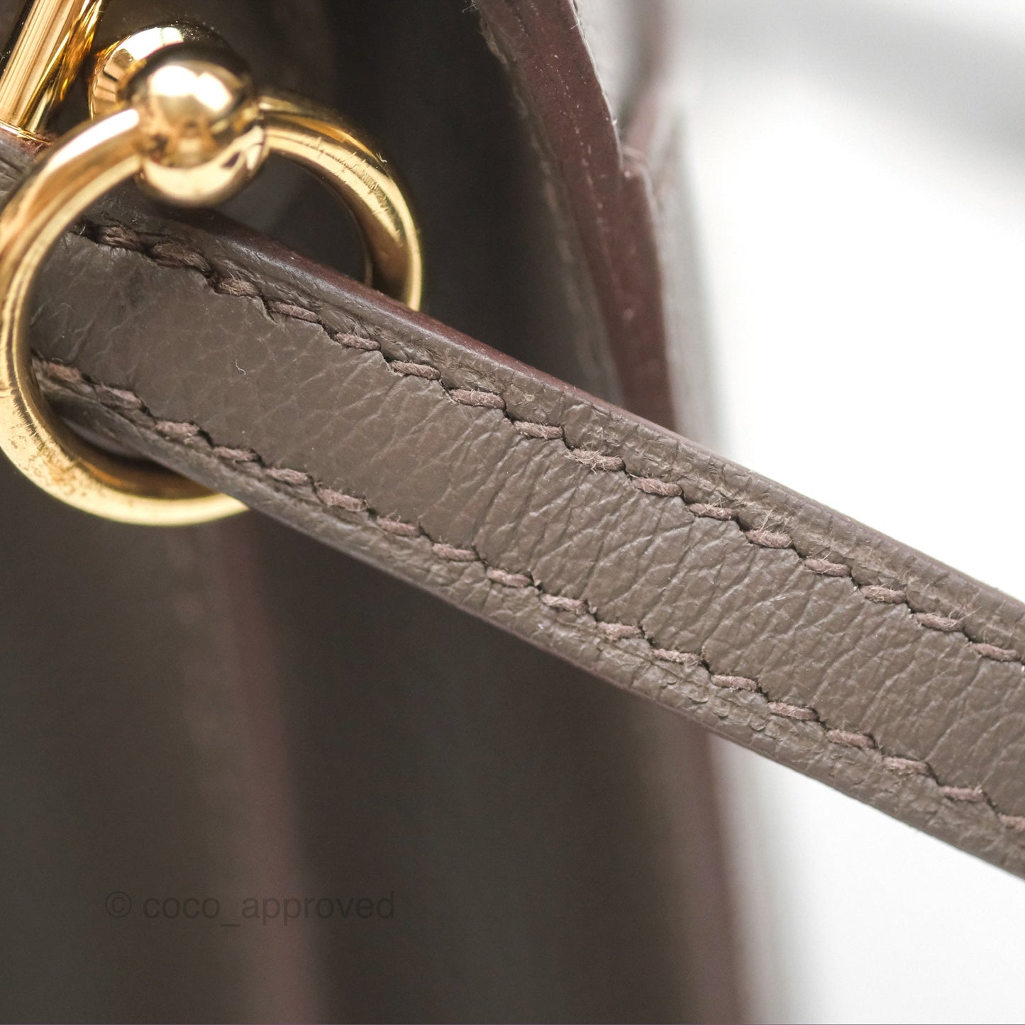 Hermès Roulis Mini 18 Gris Etain 8F Evercolor Gold Hardware